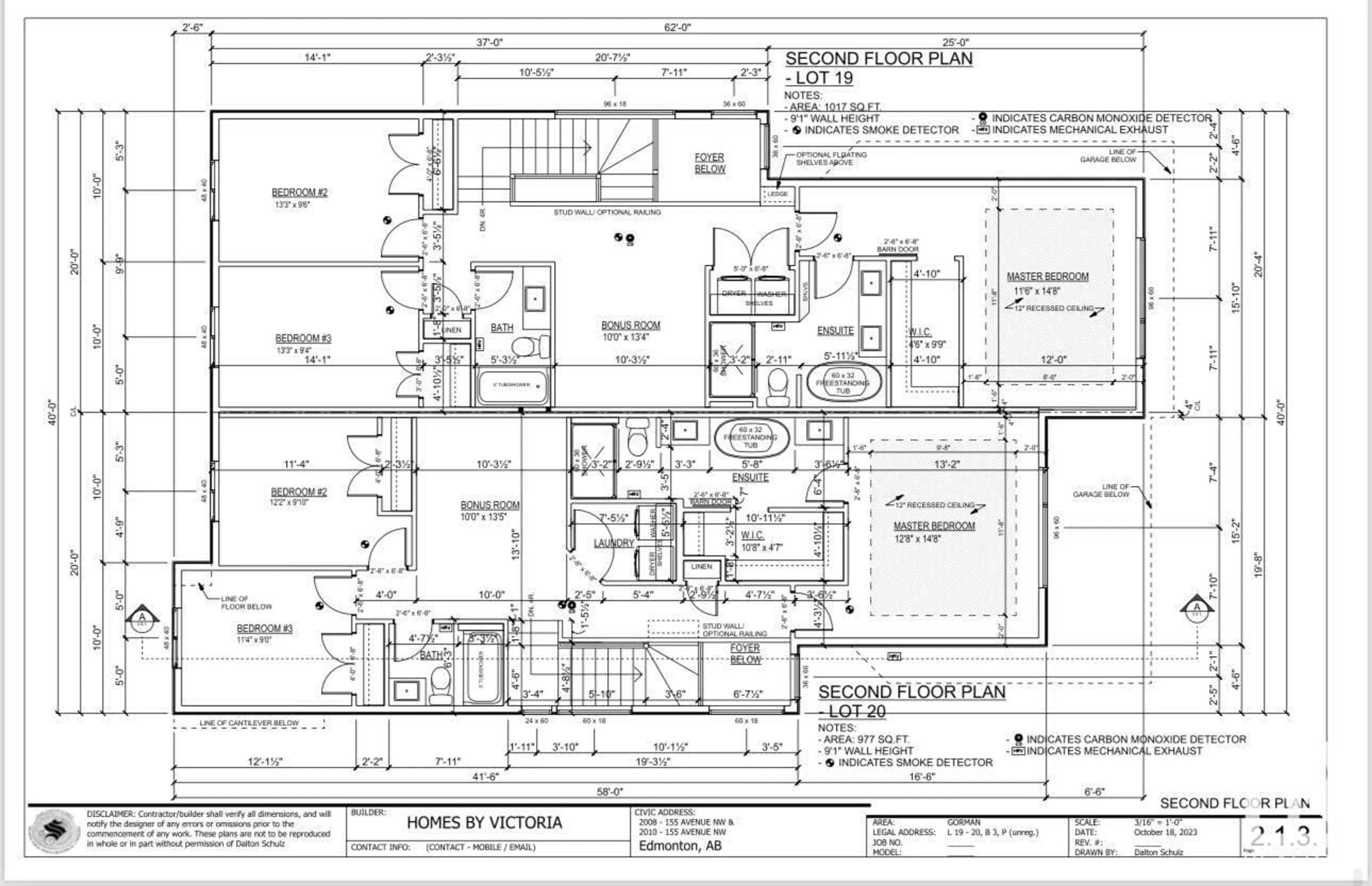 Floor plan for 2010 155 AV NW, Edmonton Alberta T5Y2R7