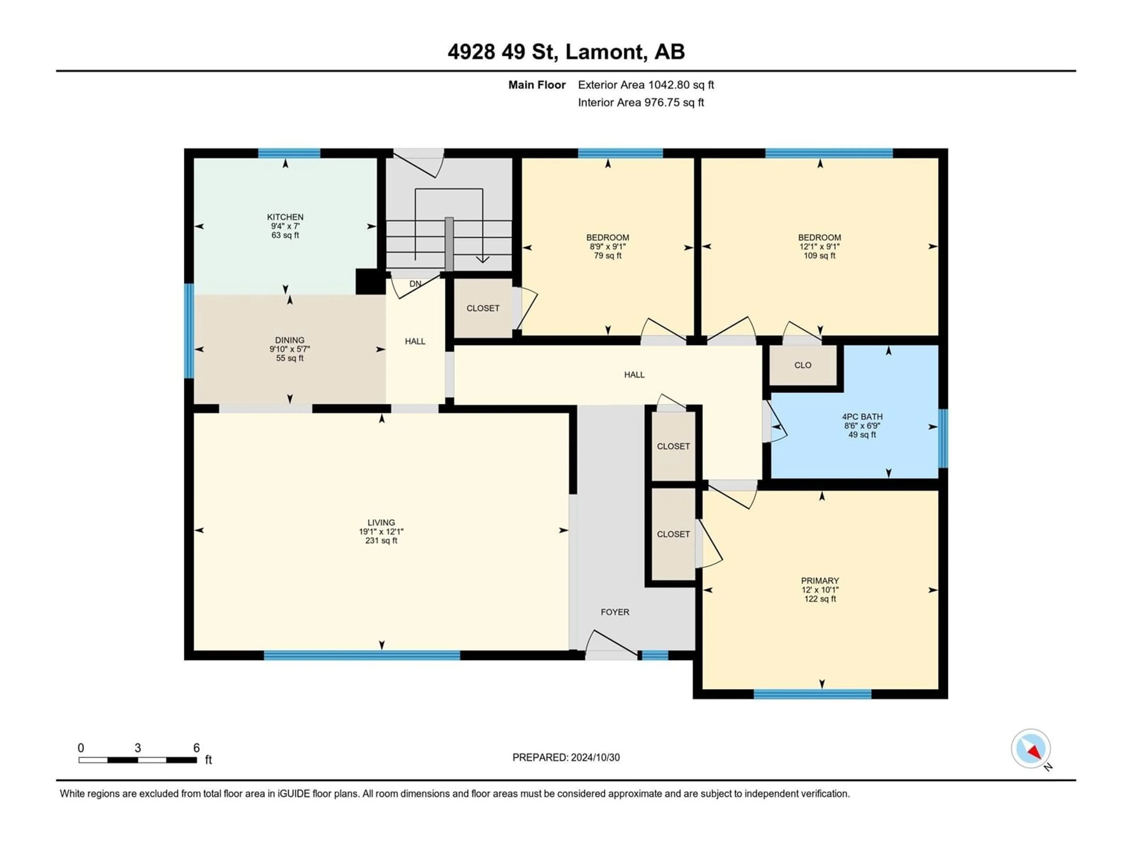 Floor plan for 4928 49 ST, Lamont Alberta T0B2R0