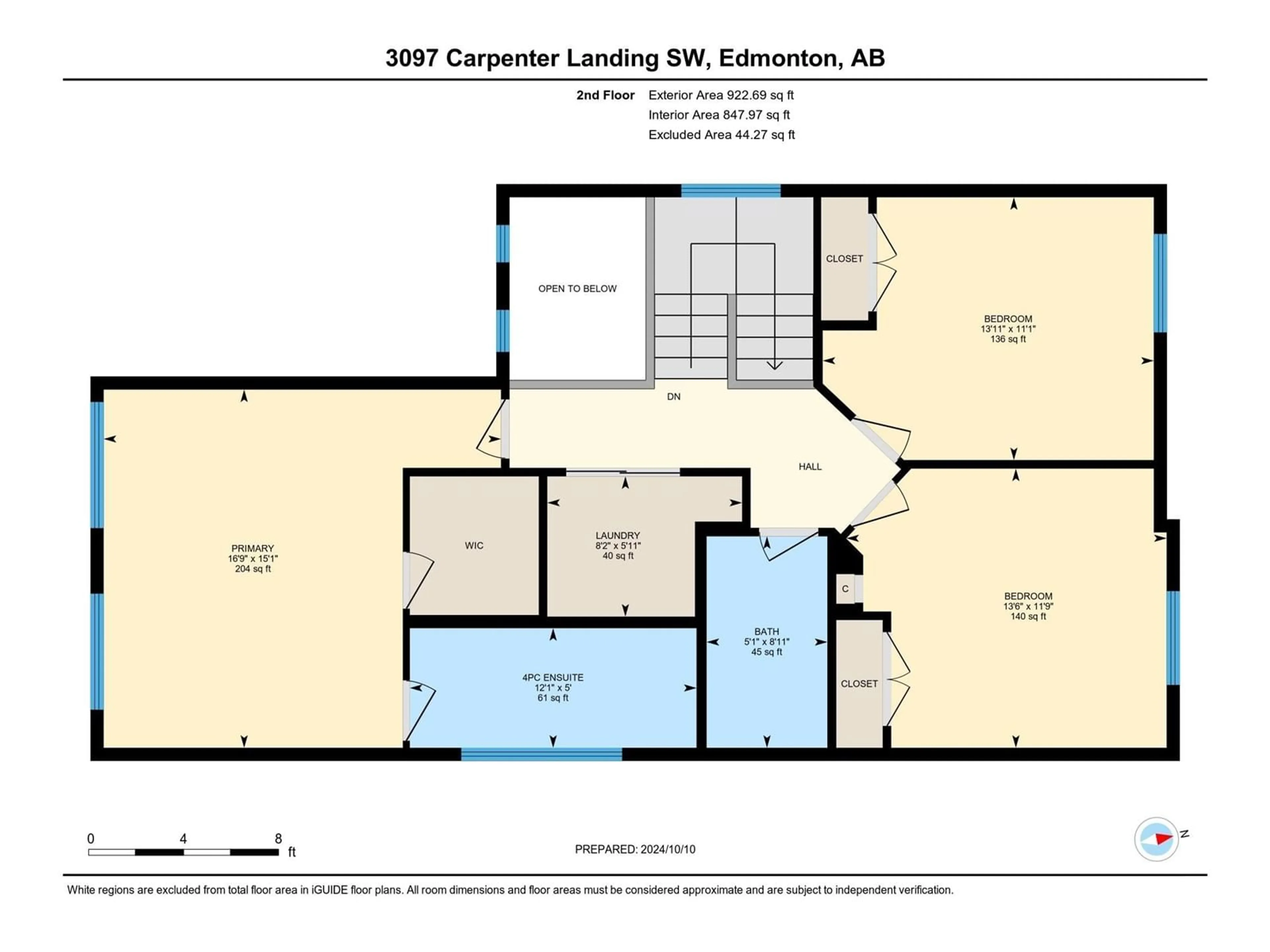 Floor plan for 3097 CARPENTER LANDING LD SW, Edmonton Alberta T6W2Y9