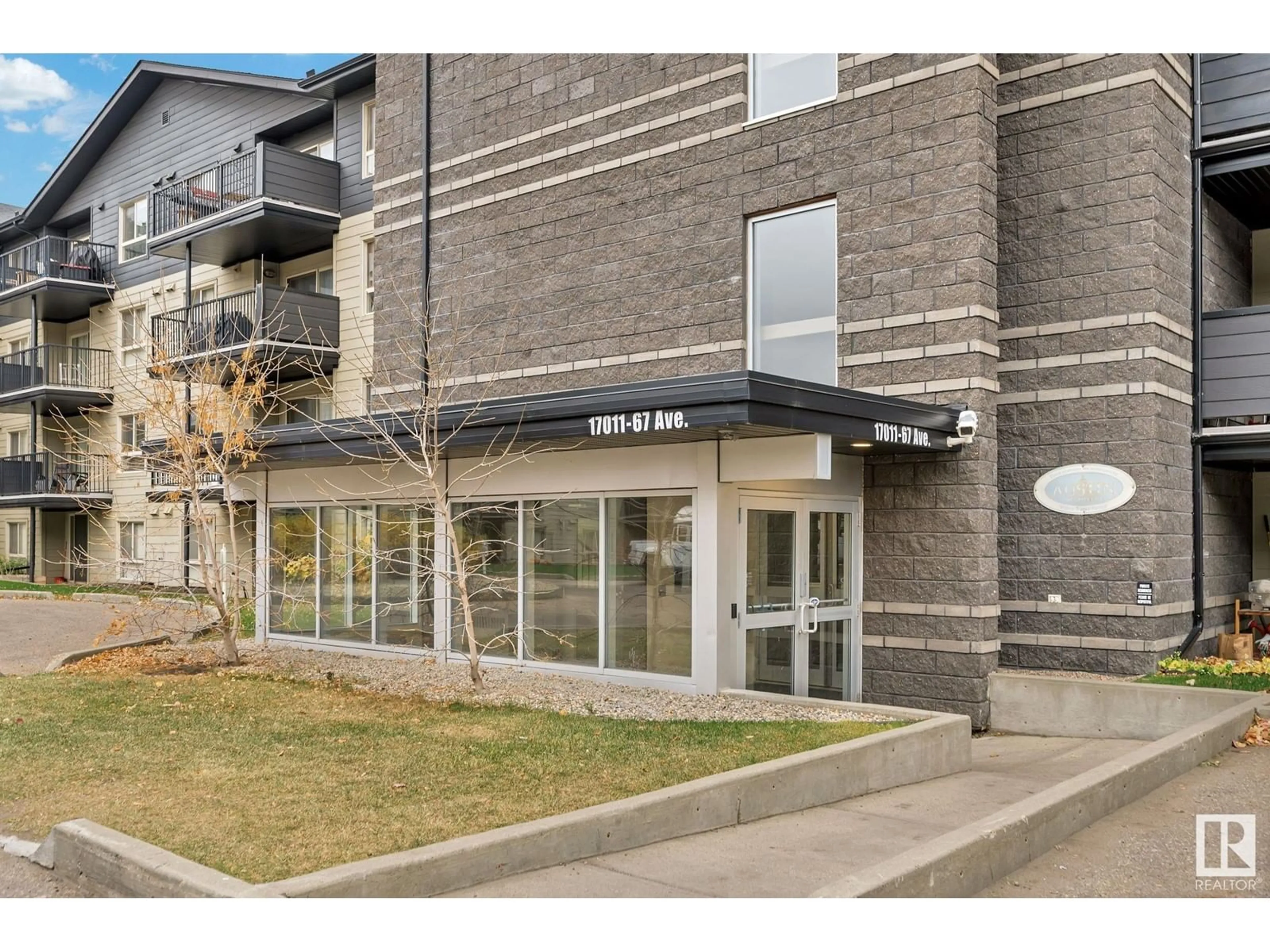 A pic from exterior of the house or condo, the front or back of building for #426 17011 67 AV NW, Edmonton Alberta T5T6Y6