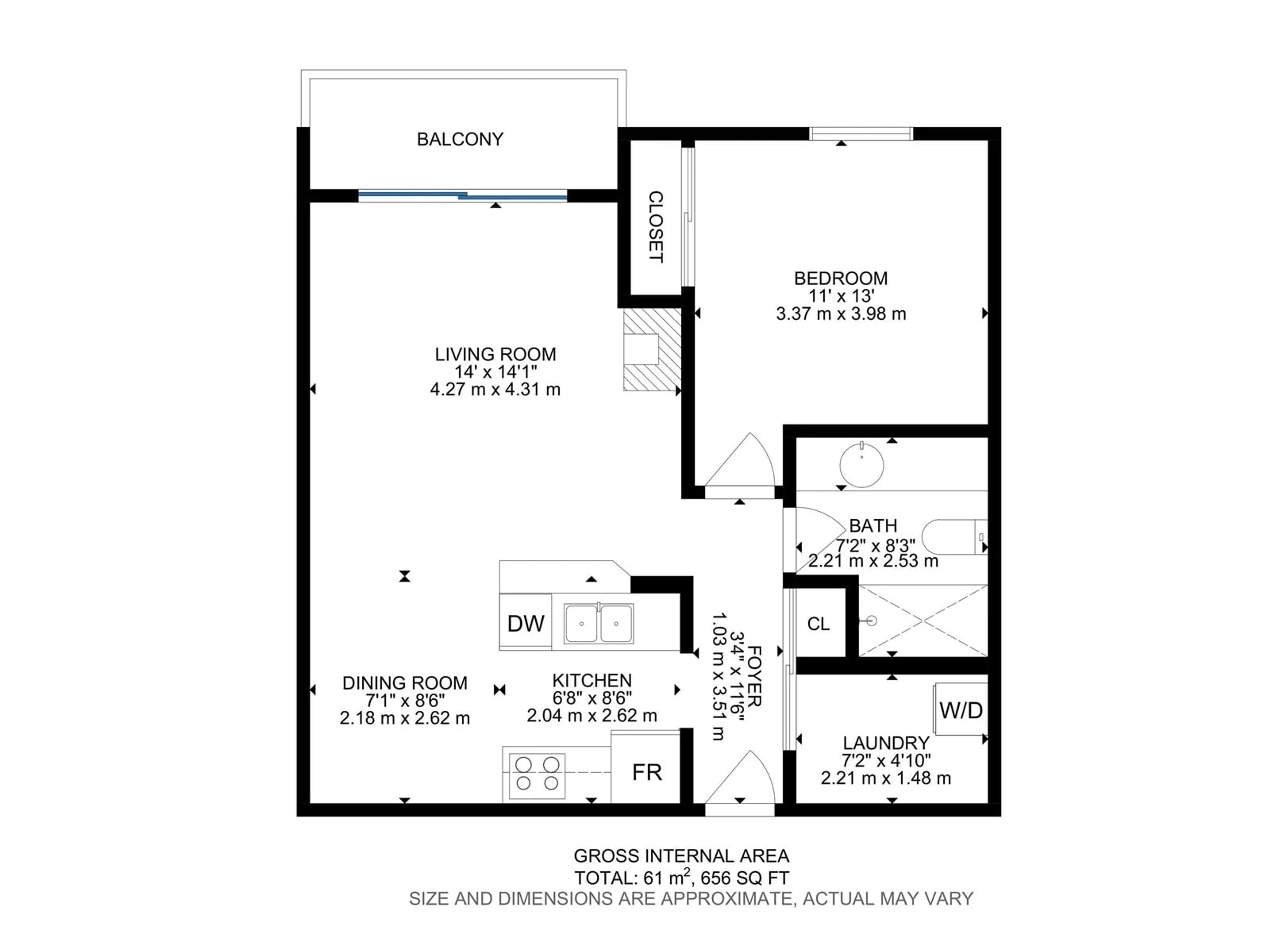 Floor plan for #426 17011 67 AV NW, Edmonton Alberta T5T6Y6