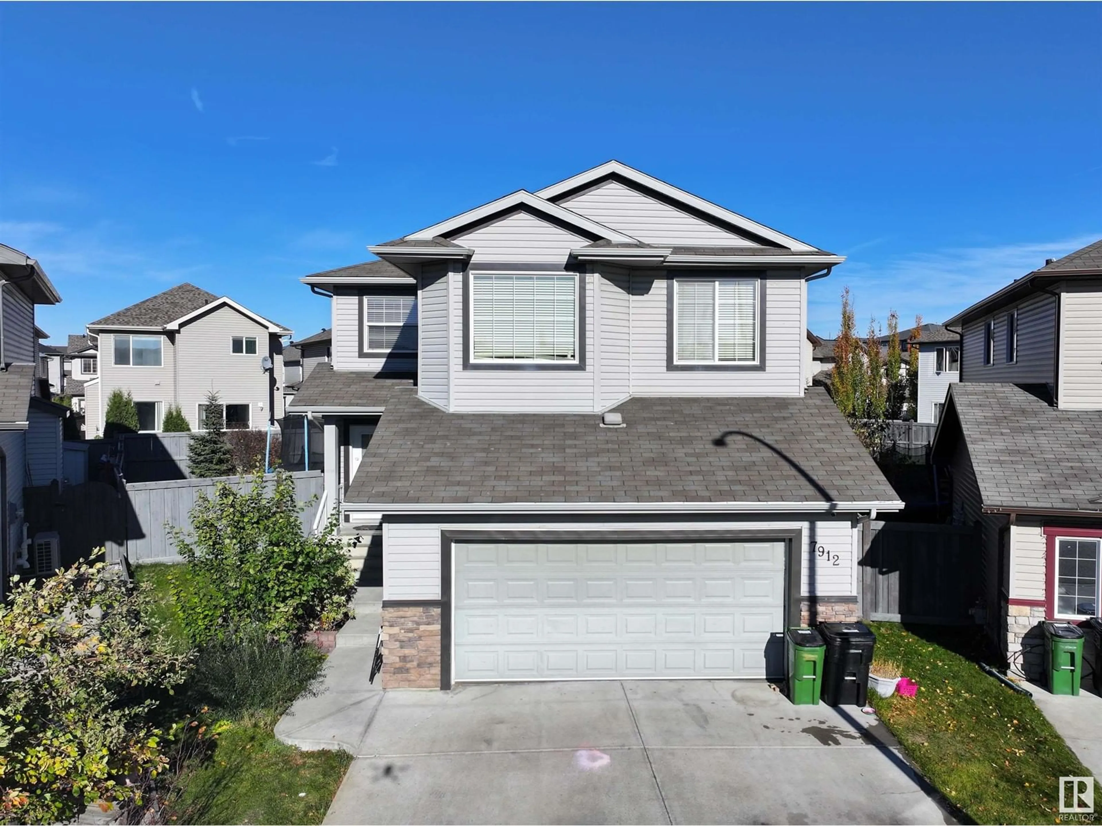 Frontside or backside of a home, the street view for 7912 172 AV NW, Edmonton Alberta T5Z0E2