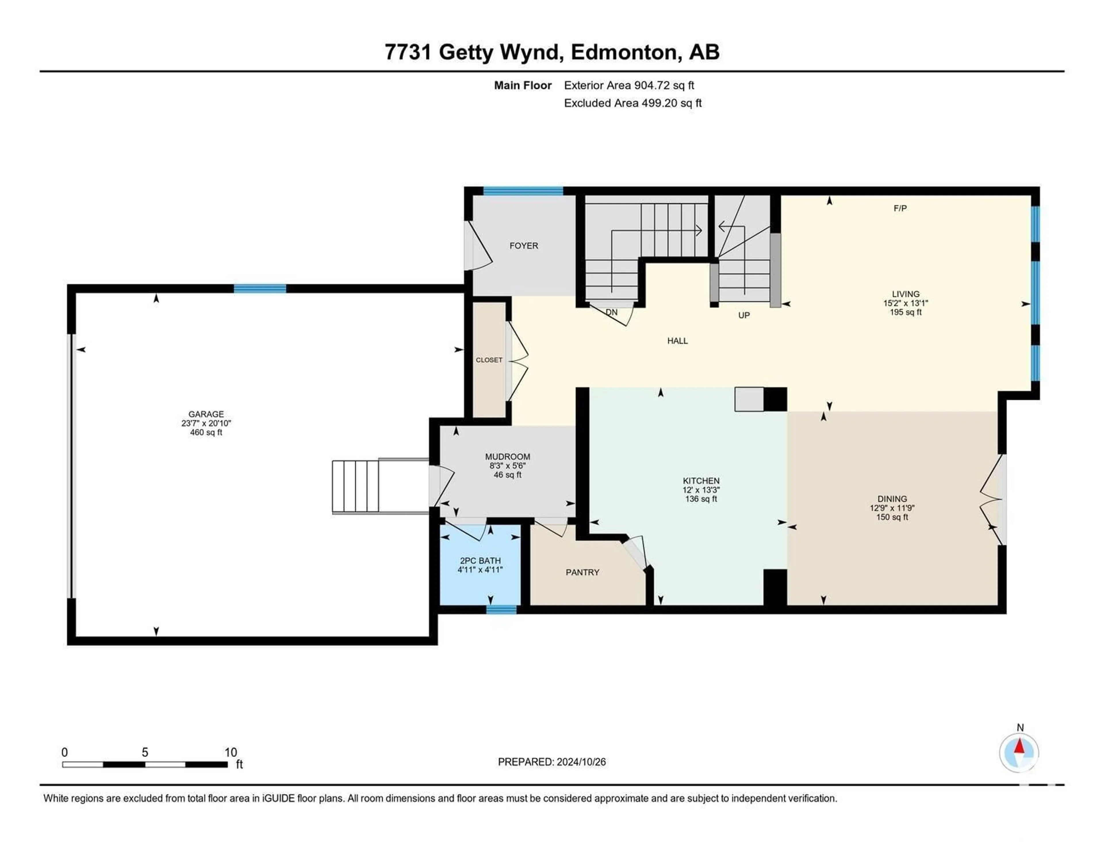 Floor plan for 7731 GETTY WD NW, Edmonton Alberta T5T4L3