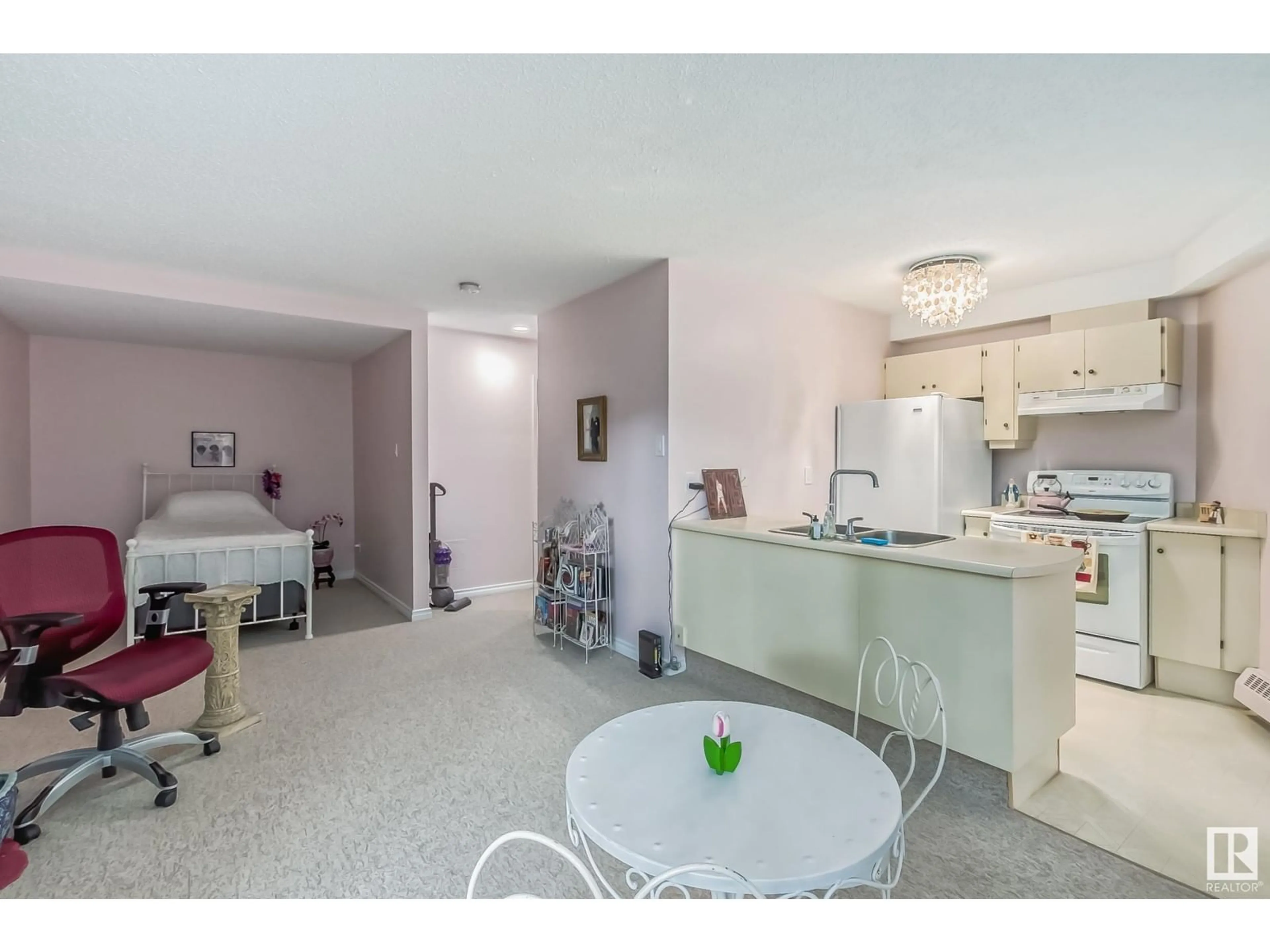 Open concept kitchen, unknown for #104 11618 100 AV NW, Edmonton Alberta T5K0J9