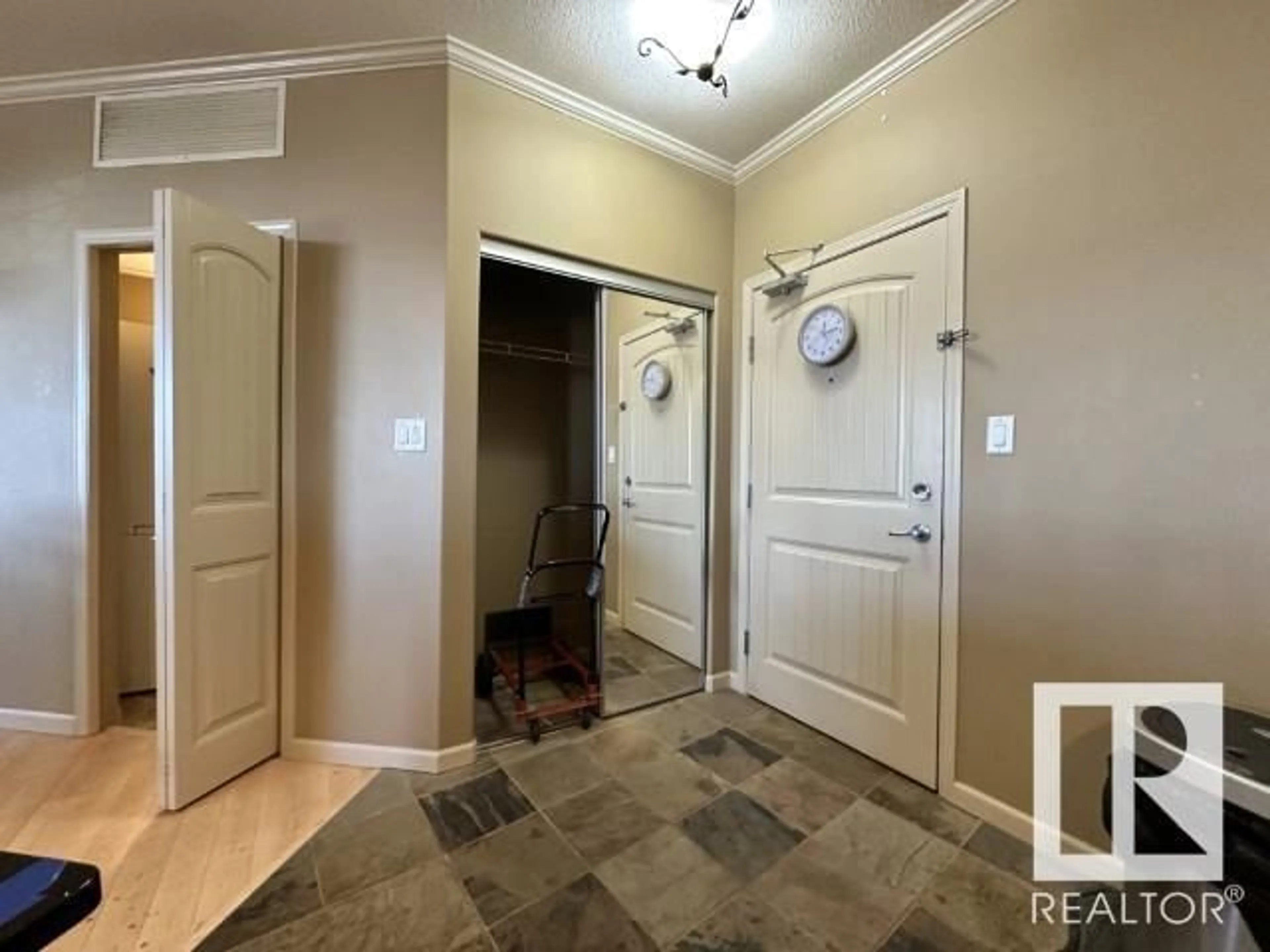 Indoor entryway, not visible floor for #312 2503 HANNA CR NW, Edmonton Alberta T6R0H1