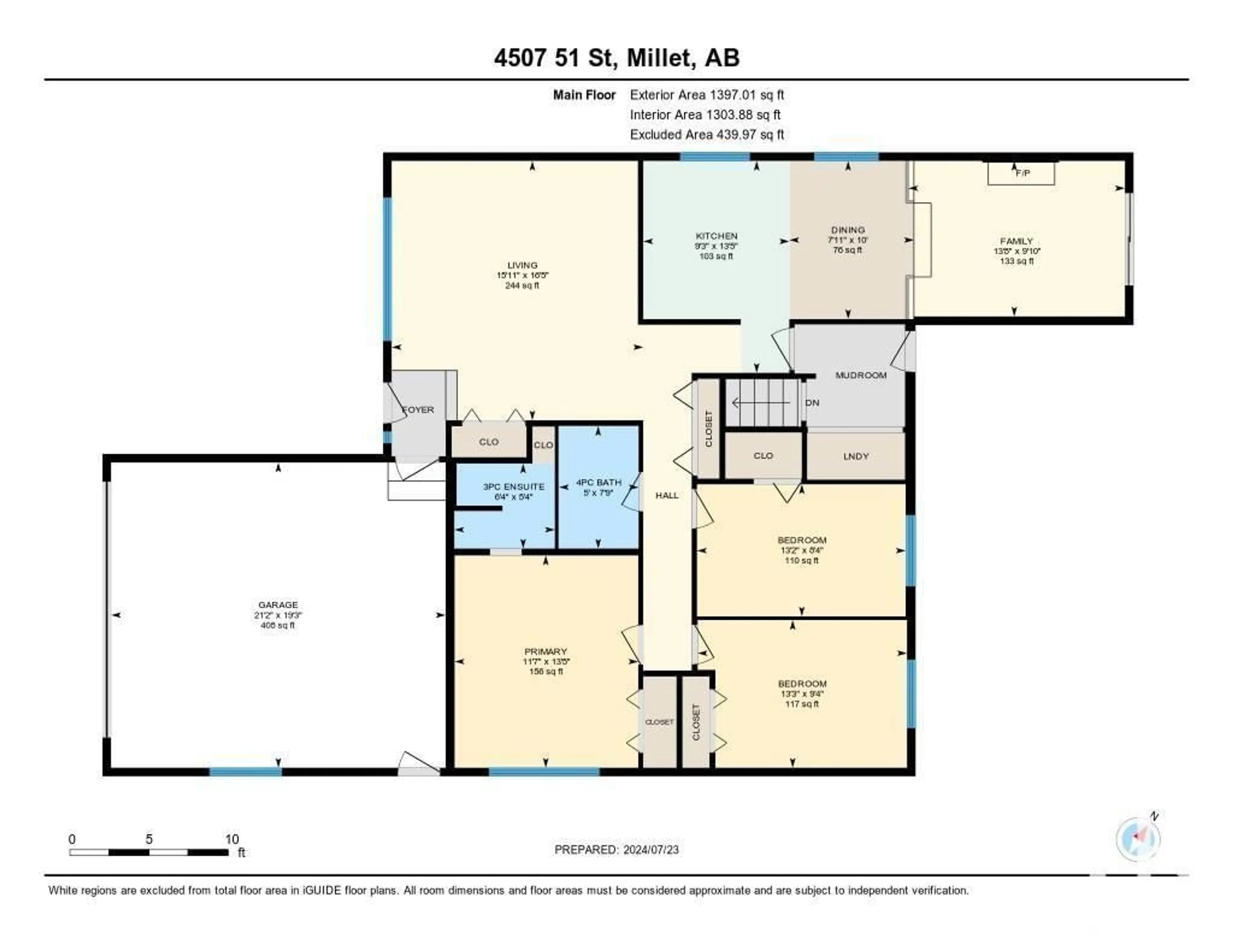 Floor plan for 4507 51 ST, Millet Alberta T0C1Z0