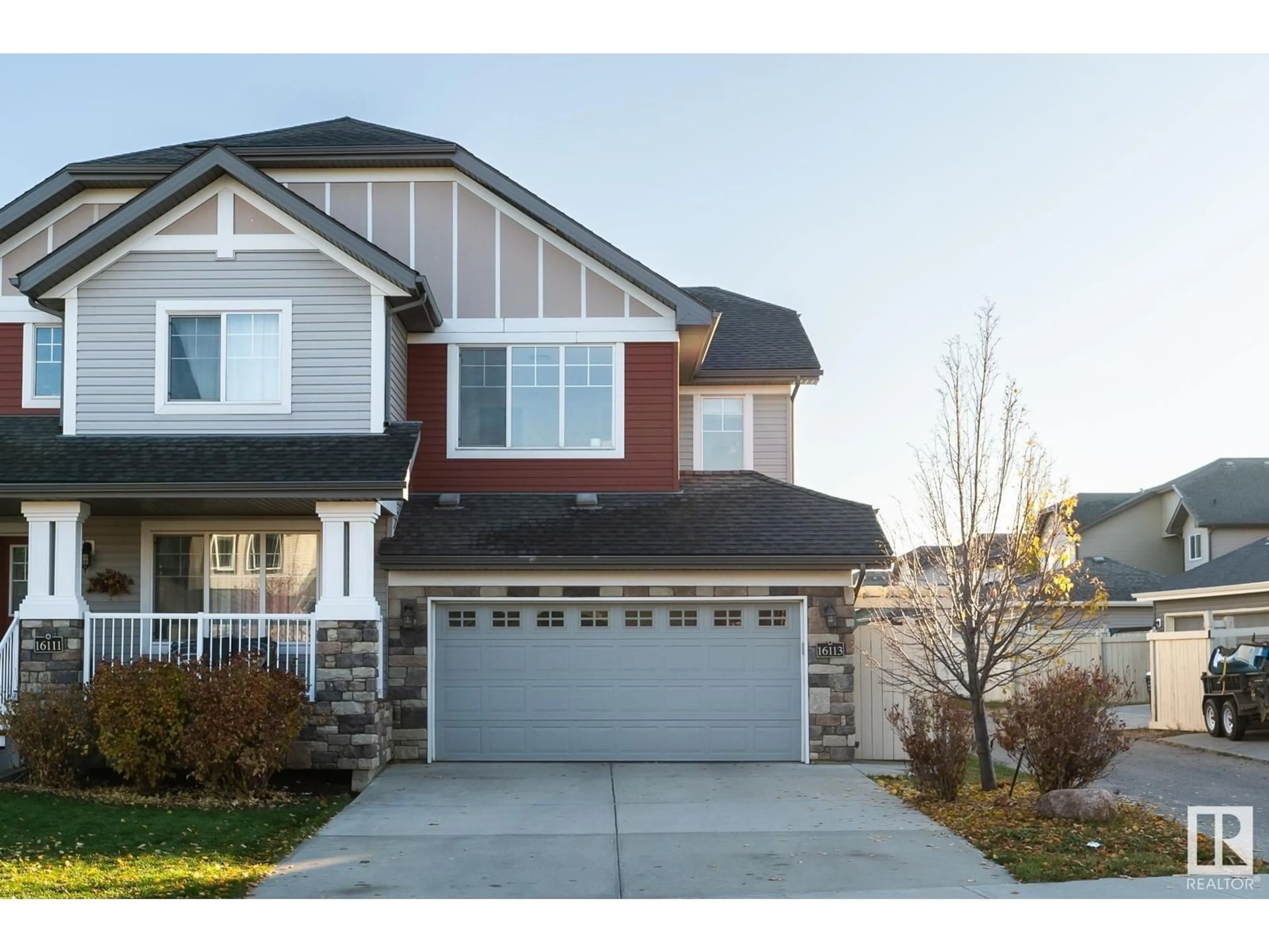 Frontside or backside of a home, the street view for 16113 10 AV SW, Edmonton Alberta T6W2G9