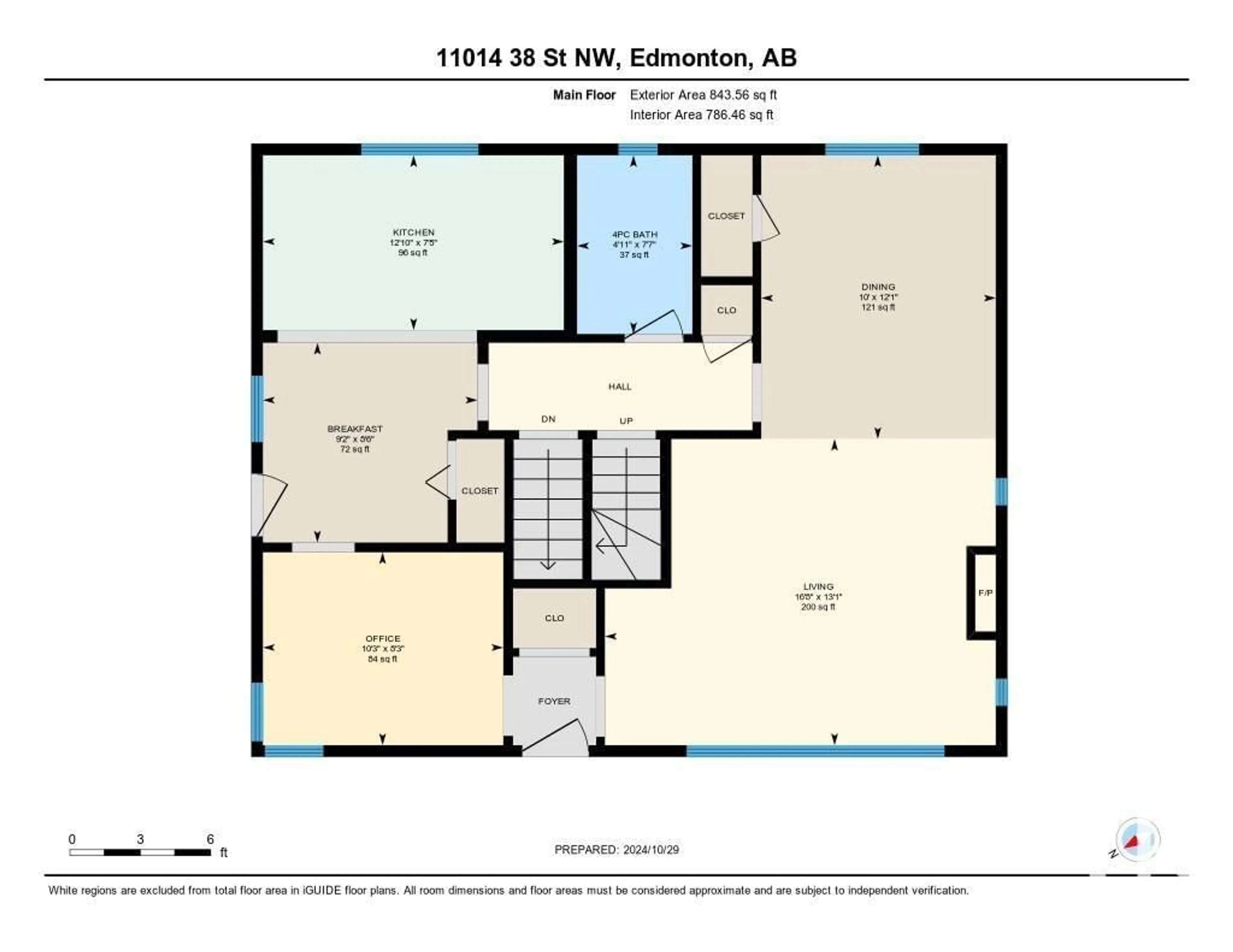 Floor plan for 11014 38 ST NW, Edmonton Alberta T5W2E8