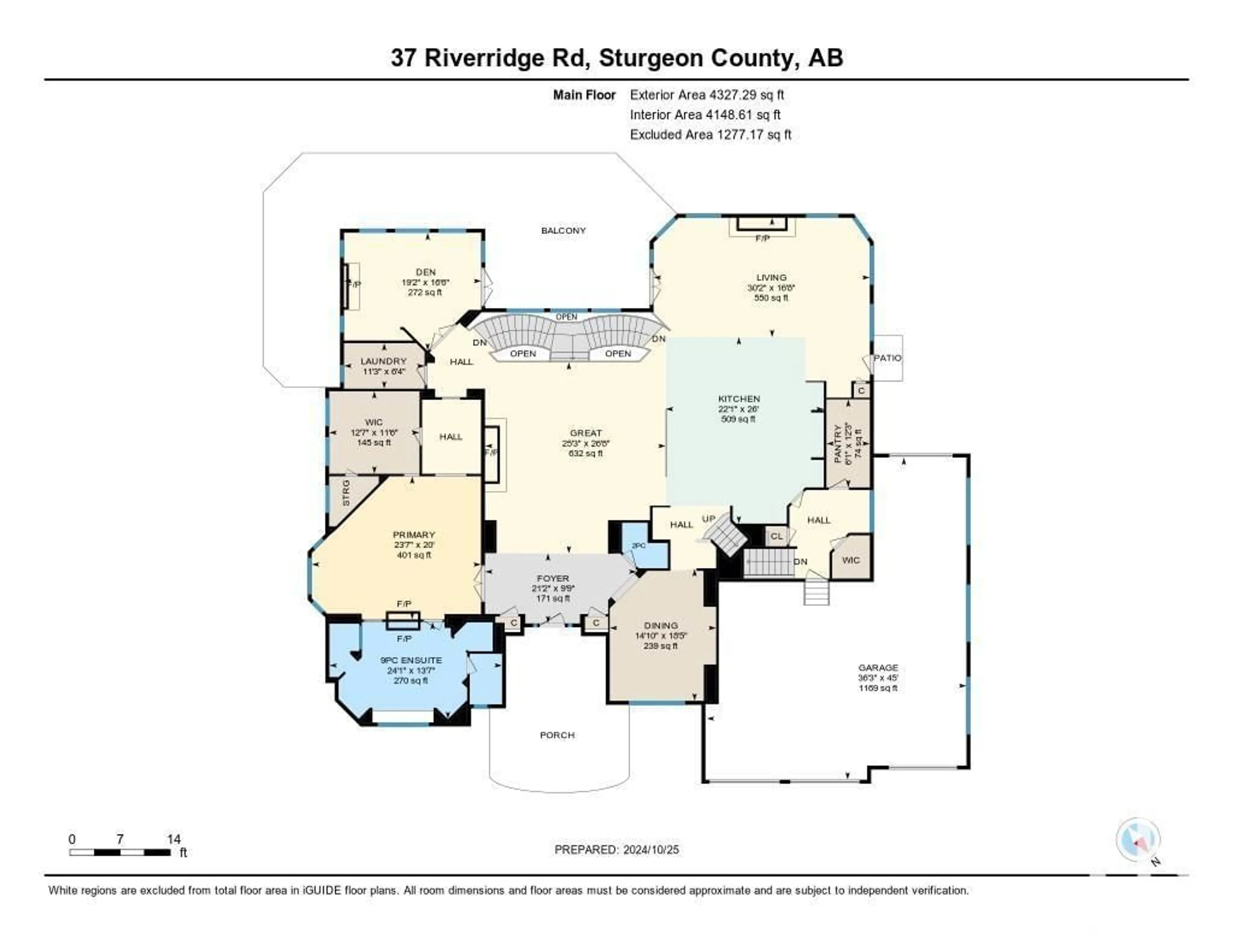 Floor plan for 37 Riverridge Road, Rural Sturgeon County Alberta T8T0B9