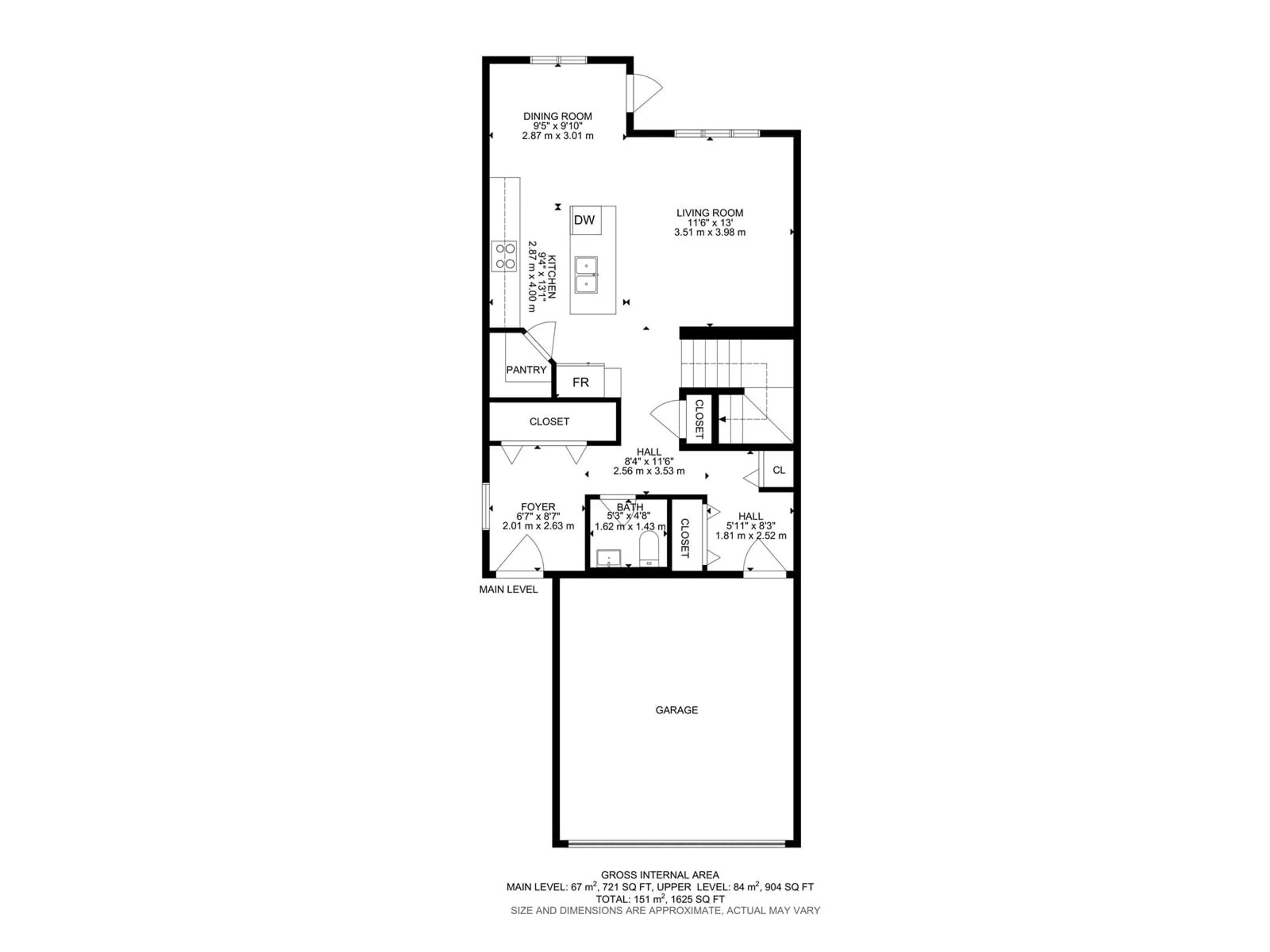 Floor plan for 4819 173 AV NW, Edmonton Alberta T5Y3V9