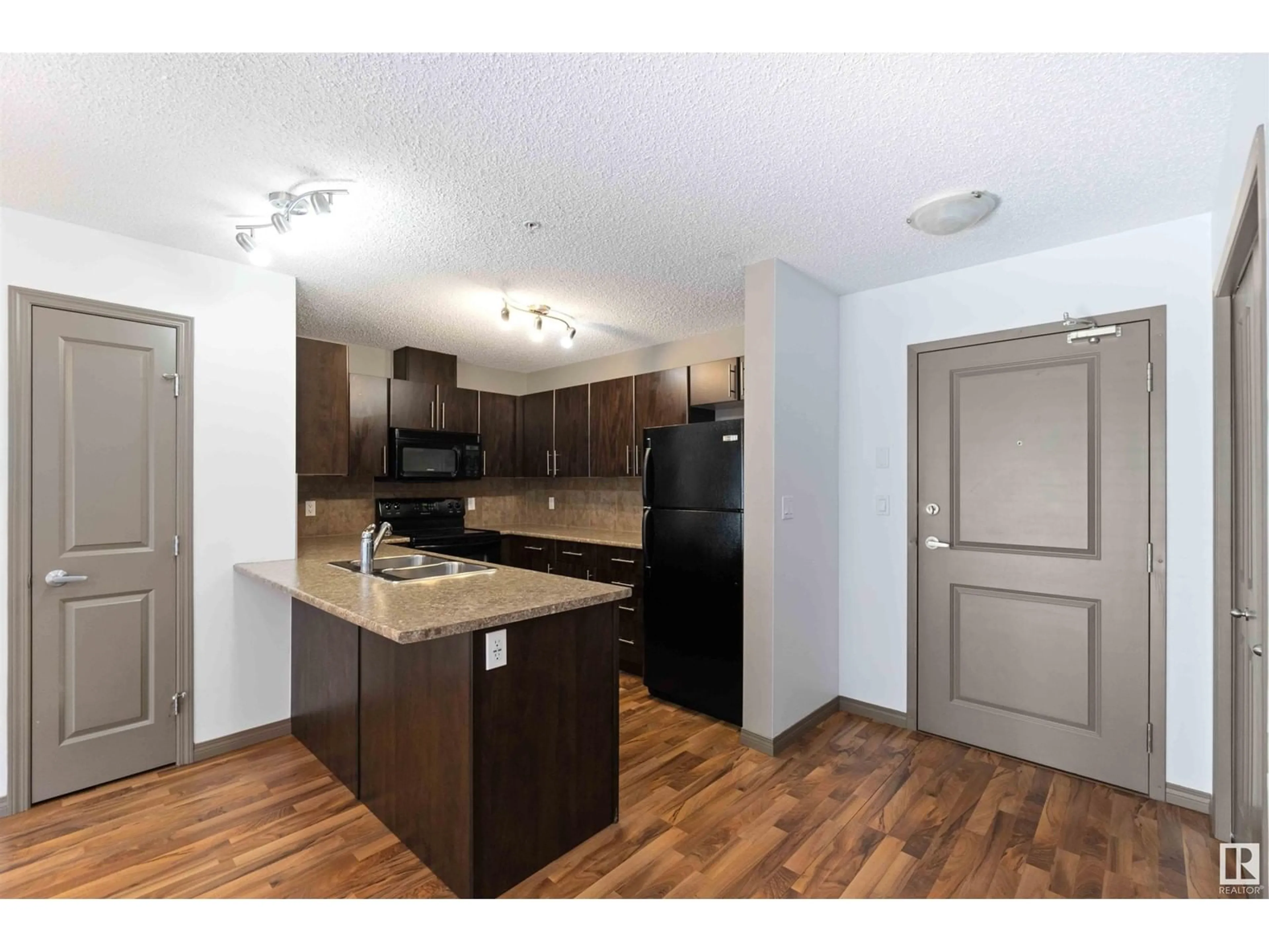 Standard kitchen, wood floors for #104 103 ambleside DR SW, Edmonton Alberta T6W0J4