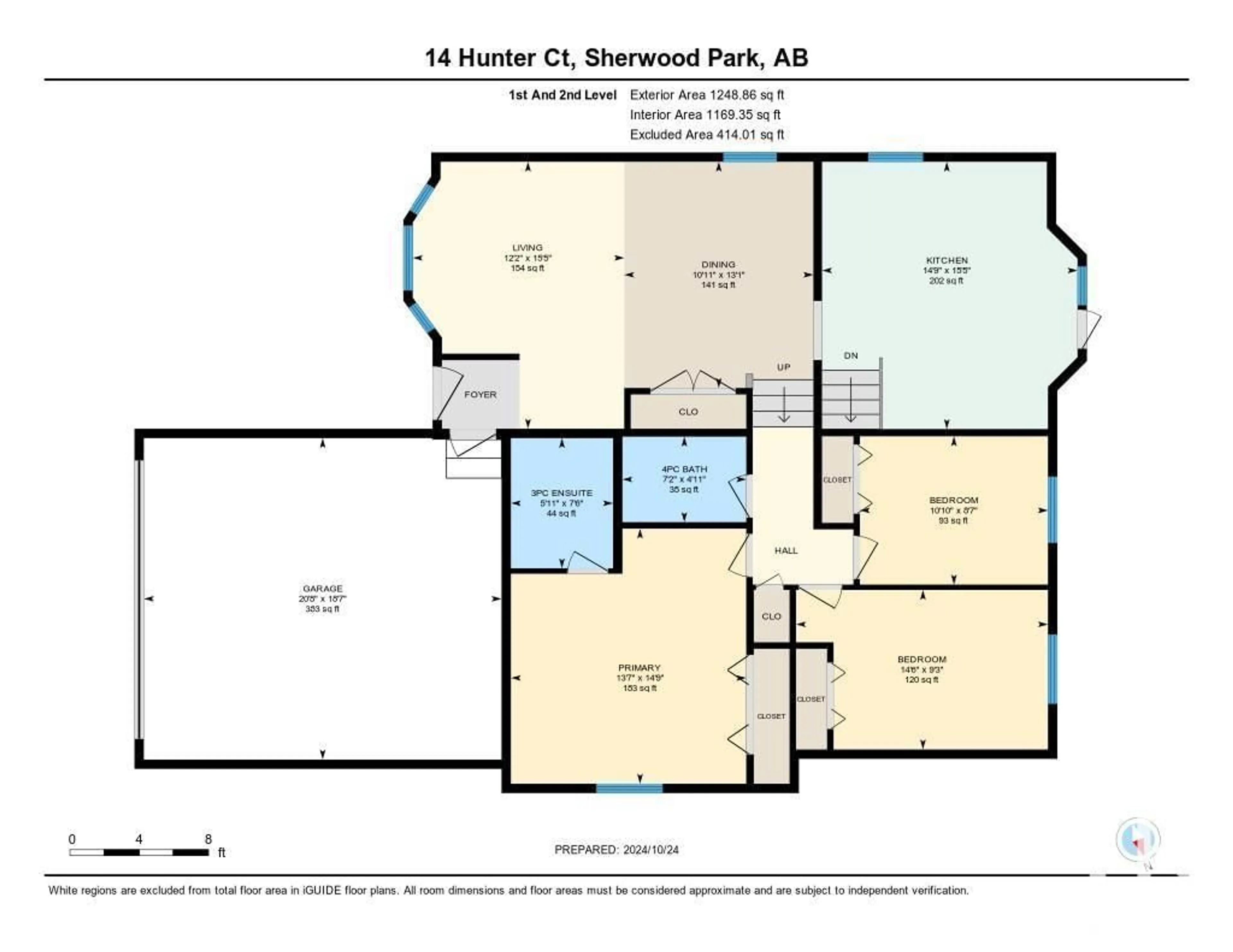 Floor plan for 14 HUNTER CO, Sherwood Park Alberta T8T5C5