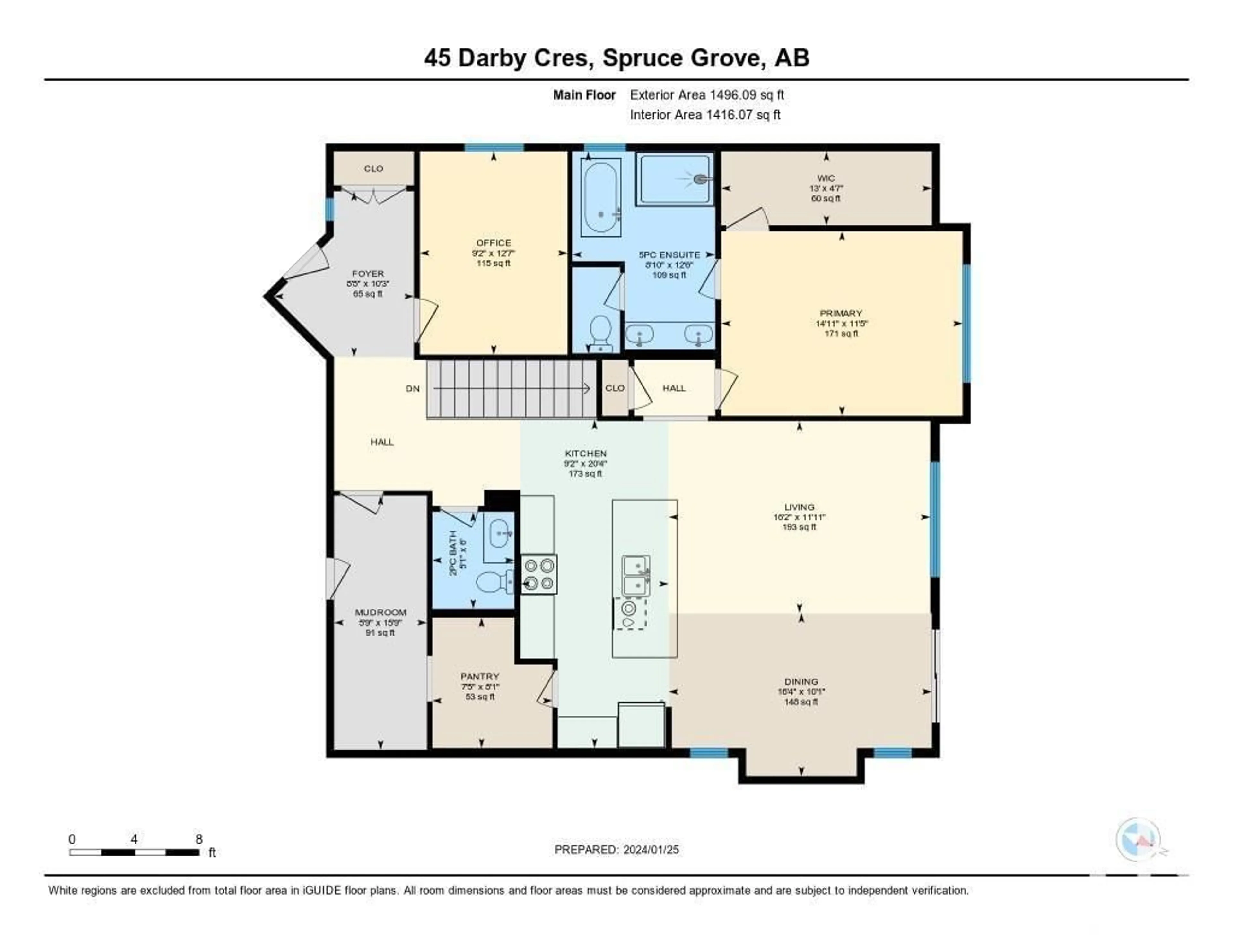 Floor plan for 45 DARBY CR, Spruce Grove Alberta T7X0E6