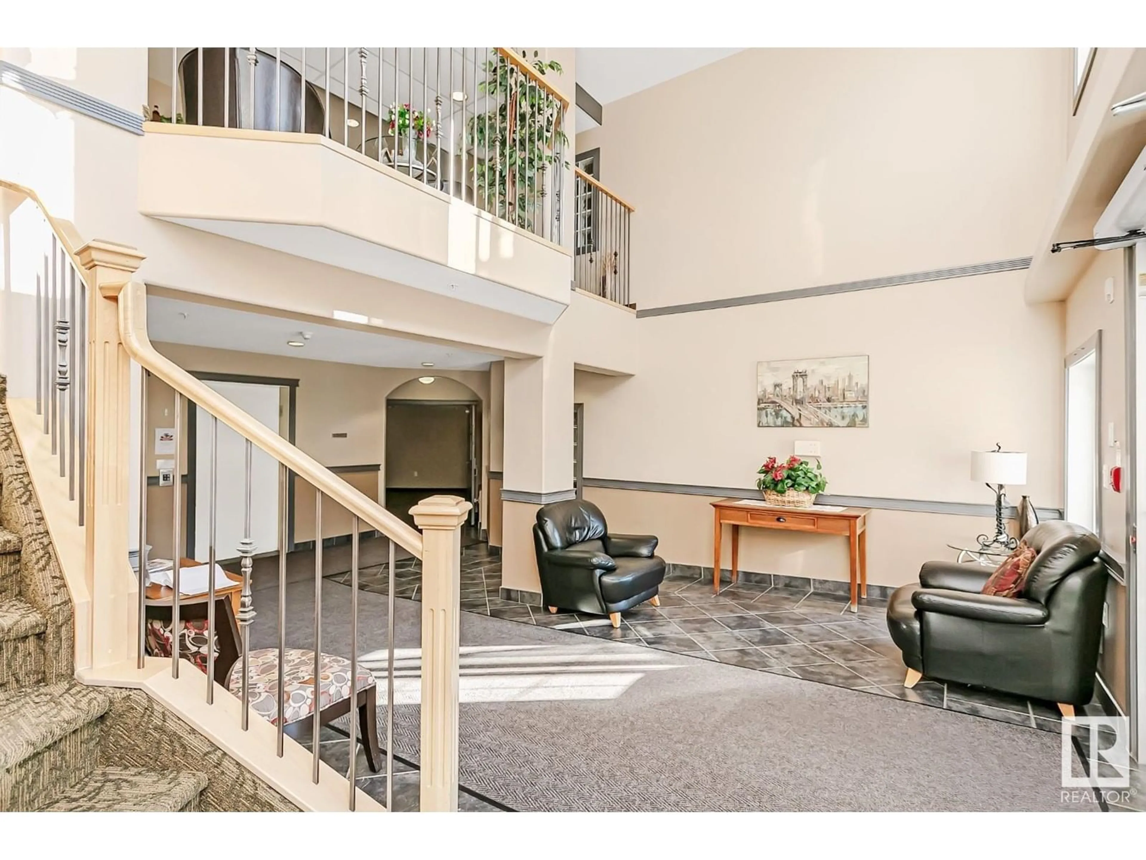 Indoor lobby, carpet floors for #216 261 YOUVILLE E NW, Edmonton Alberta T6L7H3