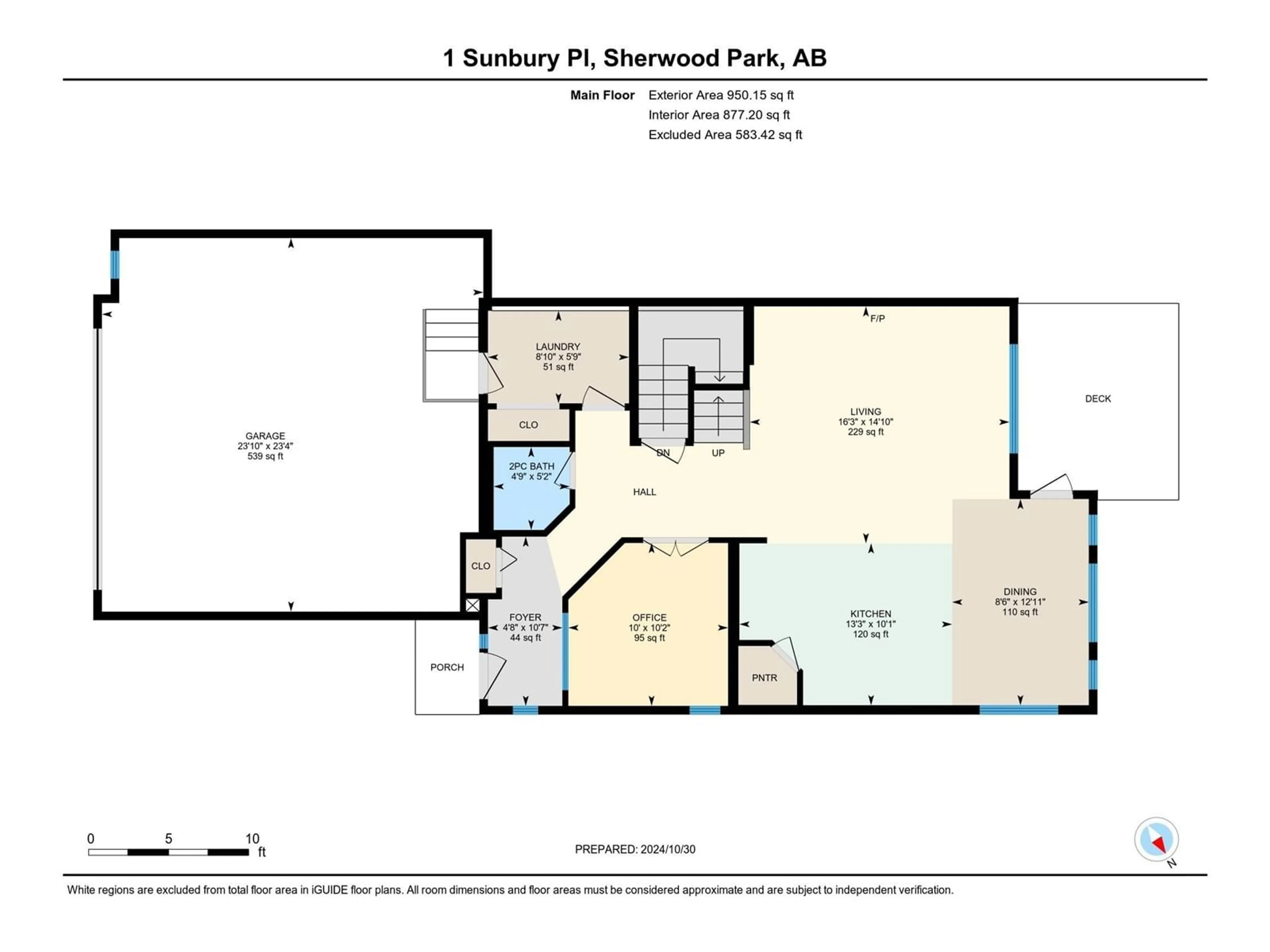 Floor plan for 1 SUNBURY PL, Sherwood Park Alberta T8H0S8