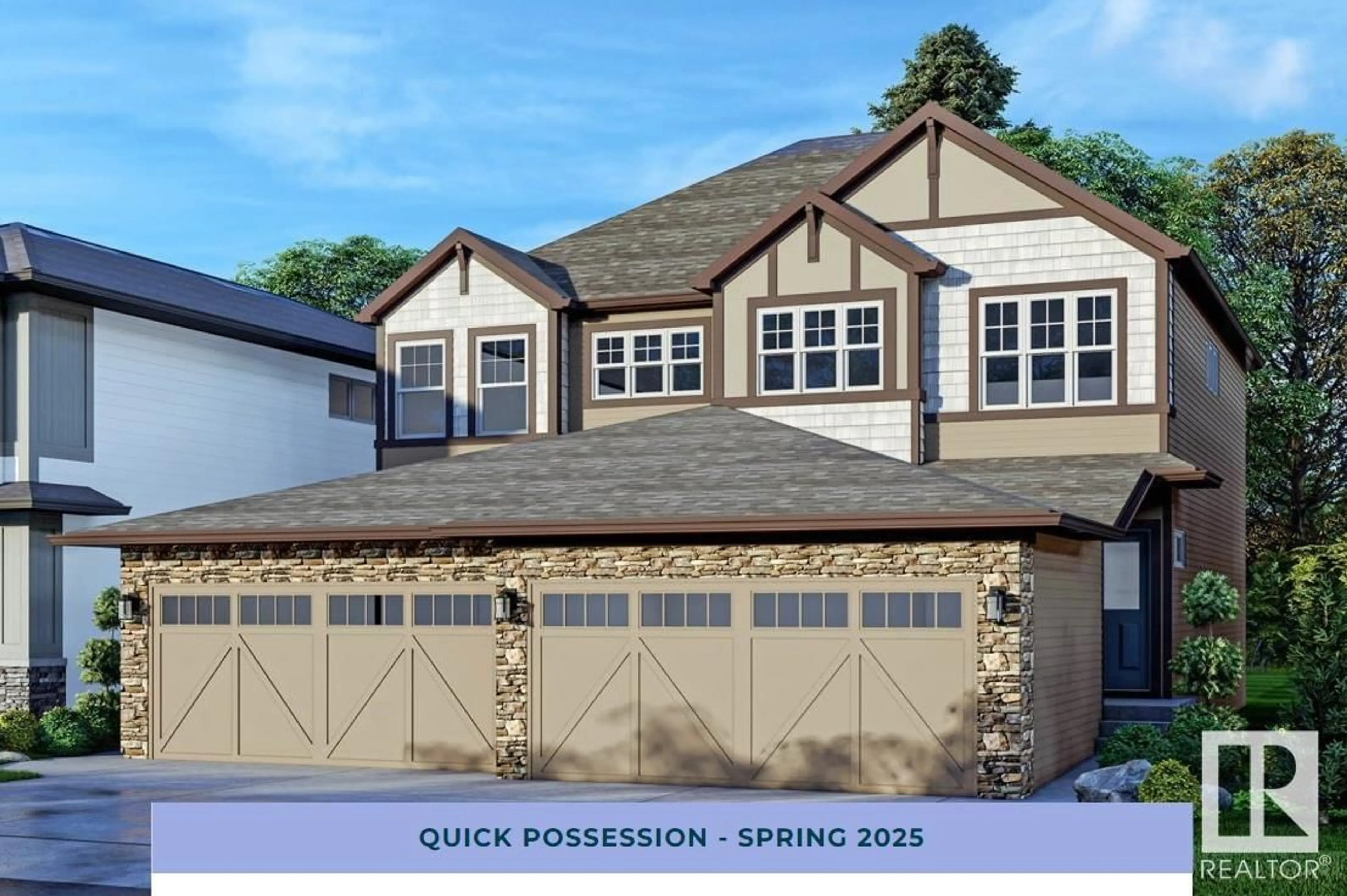 Home with vinyl exterior material, street for 8909 ELVES LO, Edmonton Alberta T6M1J8