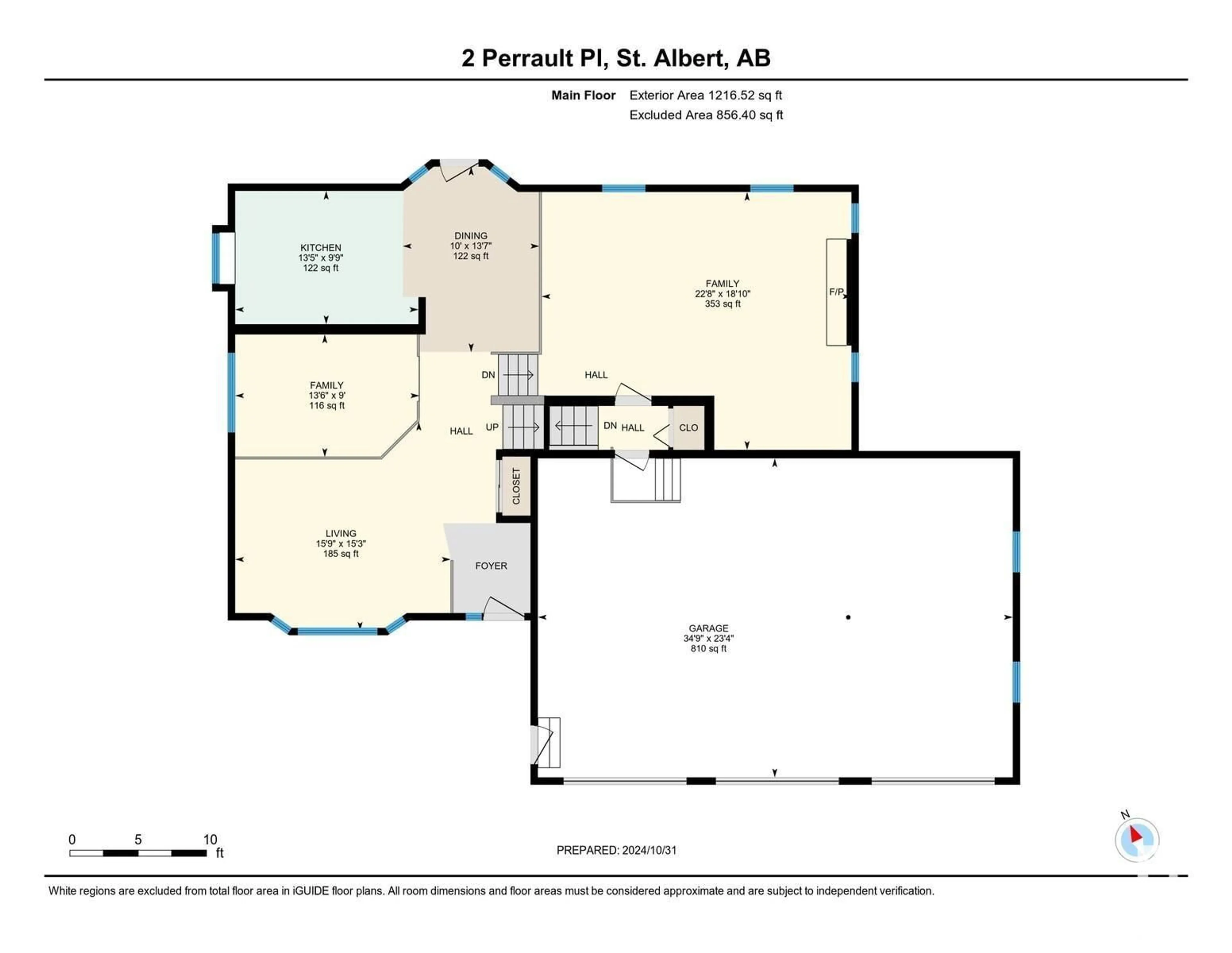 Floor plan for 2 Perrault Pl, St. Albert Alberta T8N4R3