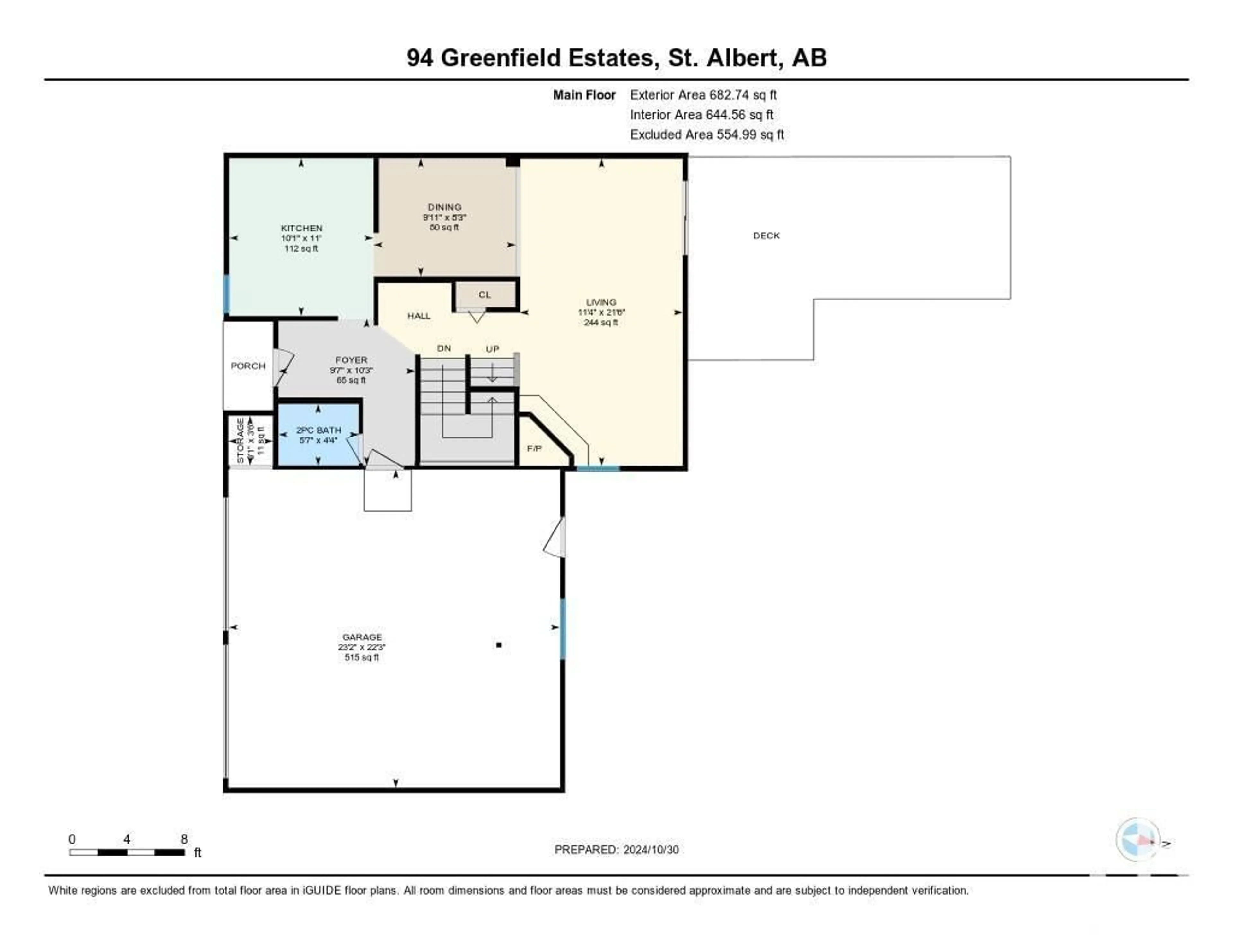 Floor plan for 94 GREENFIELD ES, St. Albert Alberta T8N2G2