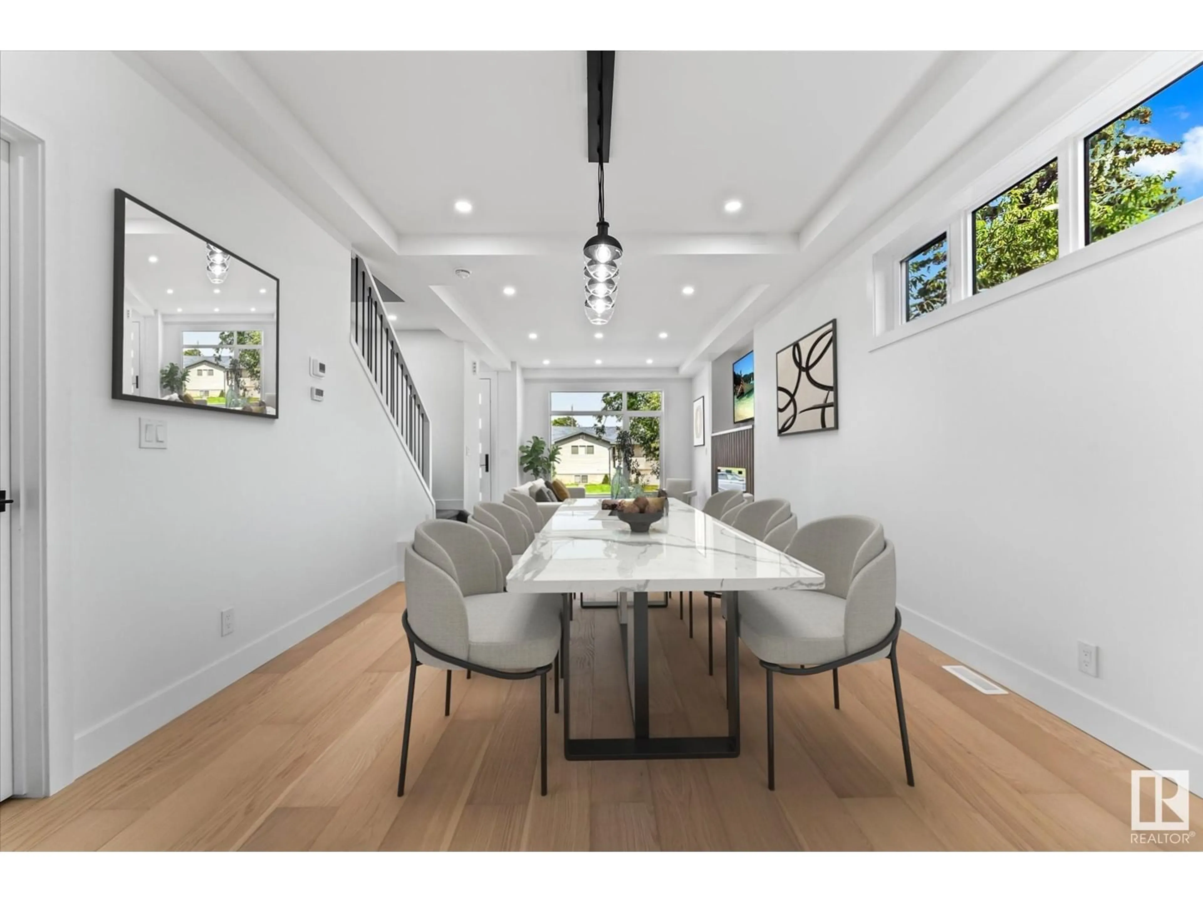 Dining room, wood floors for 9724 160 ST NW, Edmonton Alberta T5P3C8