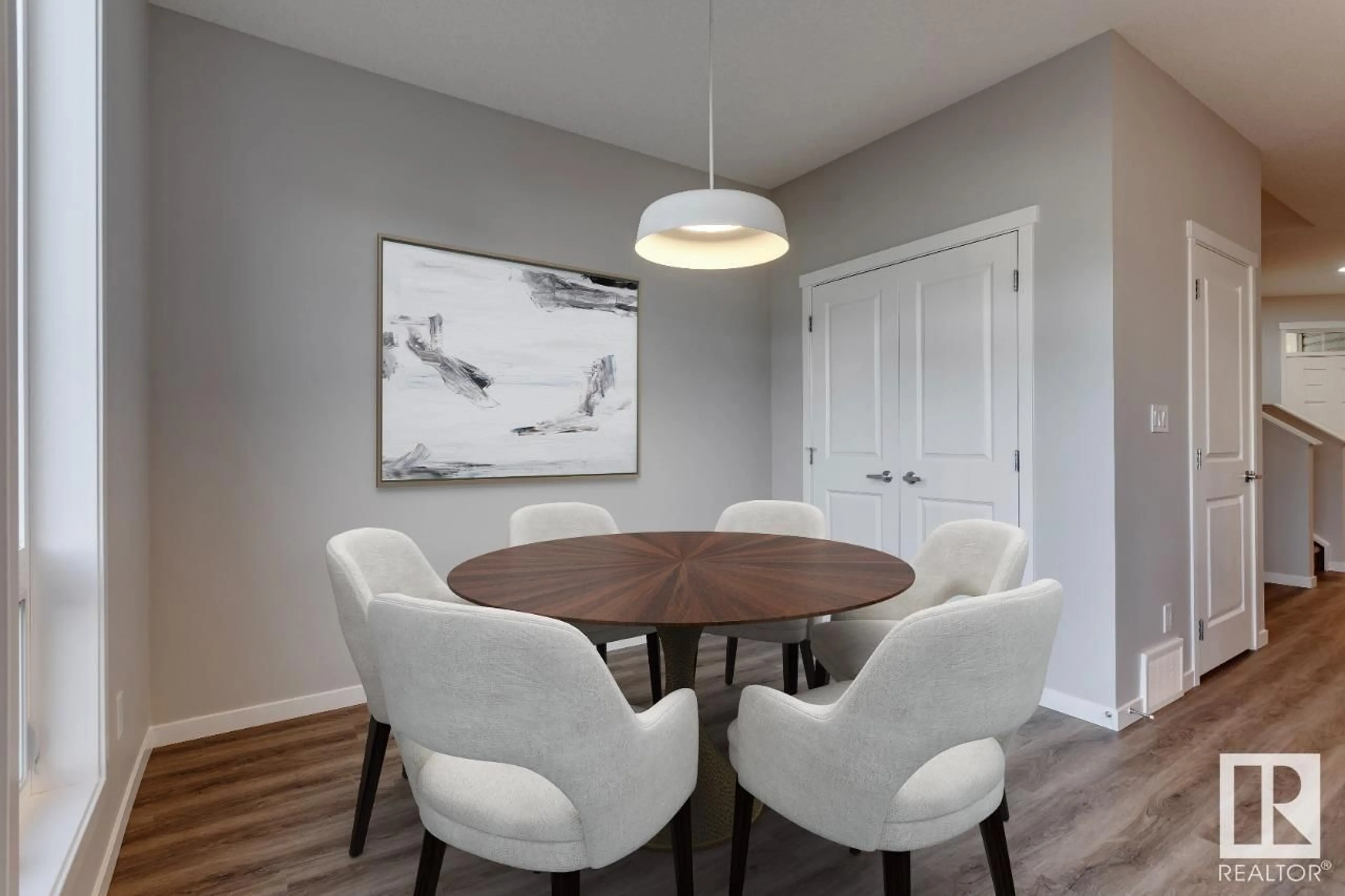 Dining room, wood floors for 22749 95A AV NW, Edmonton Alberta T5T7H5