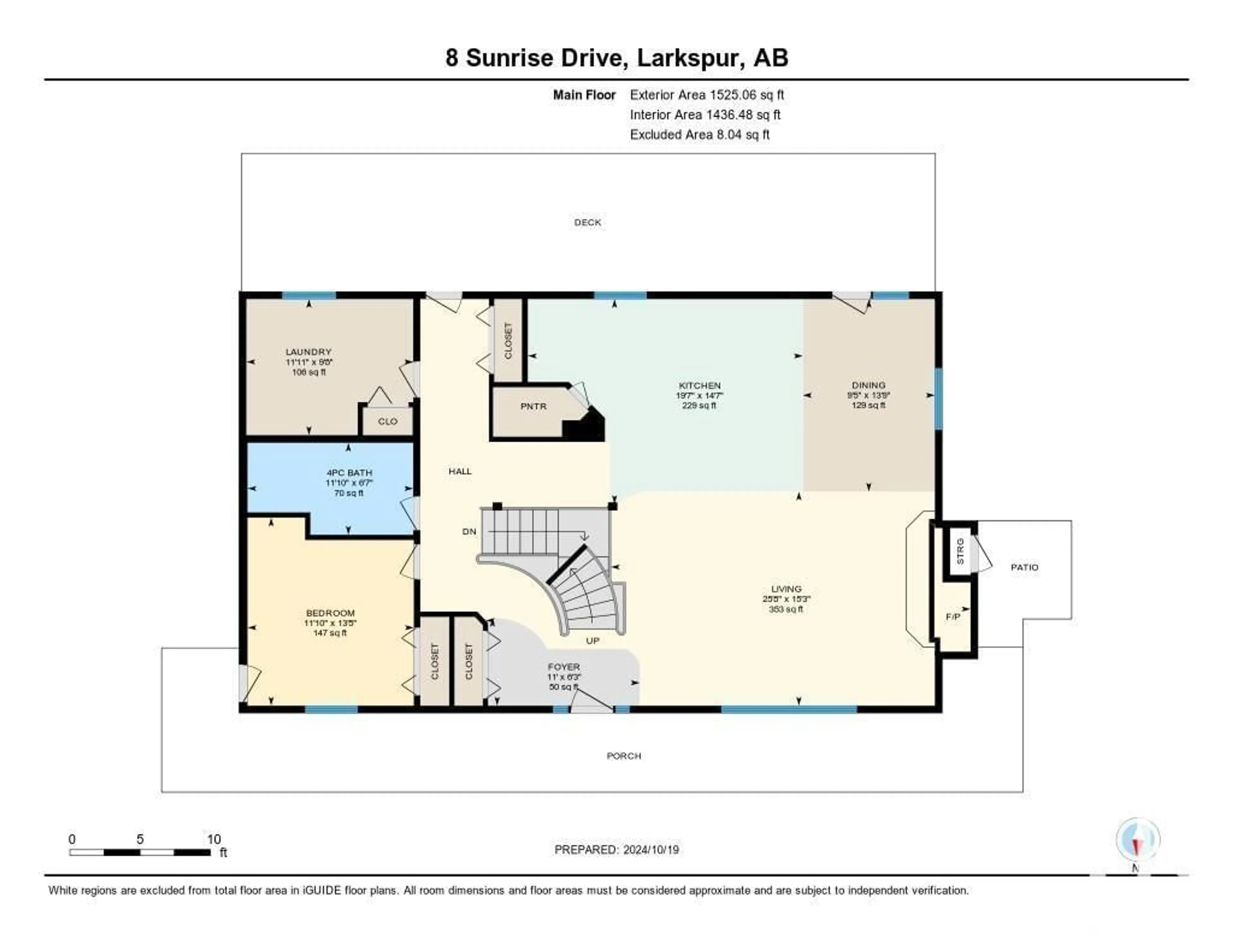 Floor plan for 8 Sunrise DR Summer Village of Larkspur, Rural Westlock County Alberta T0G0S0