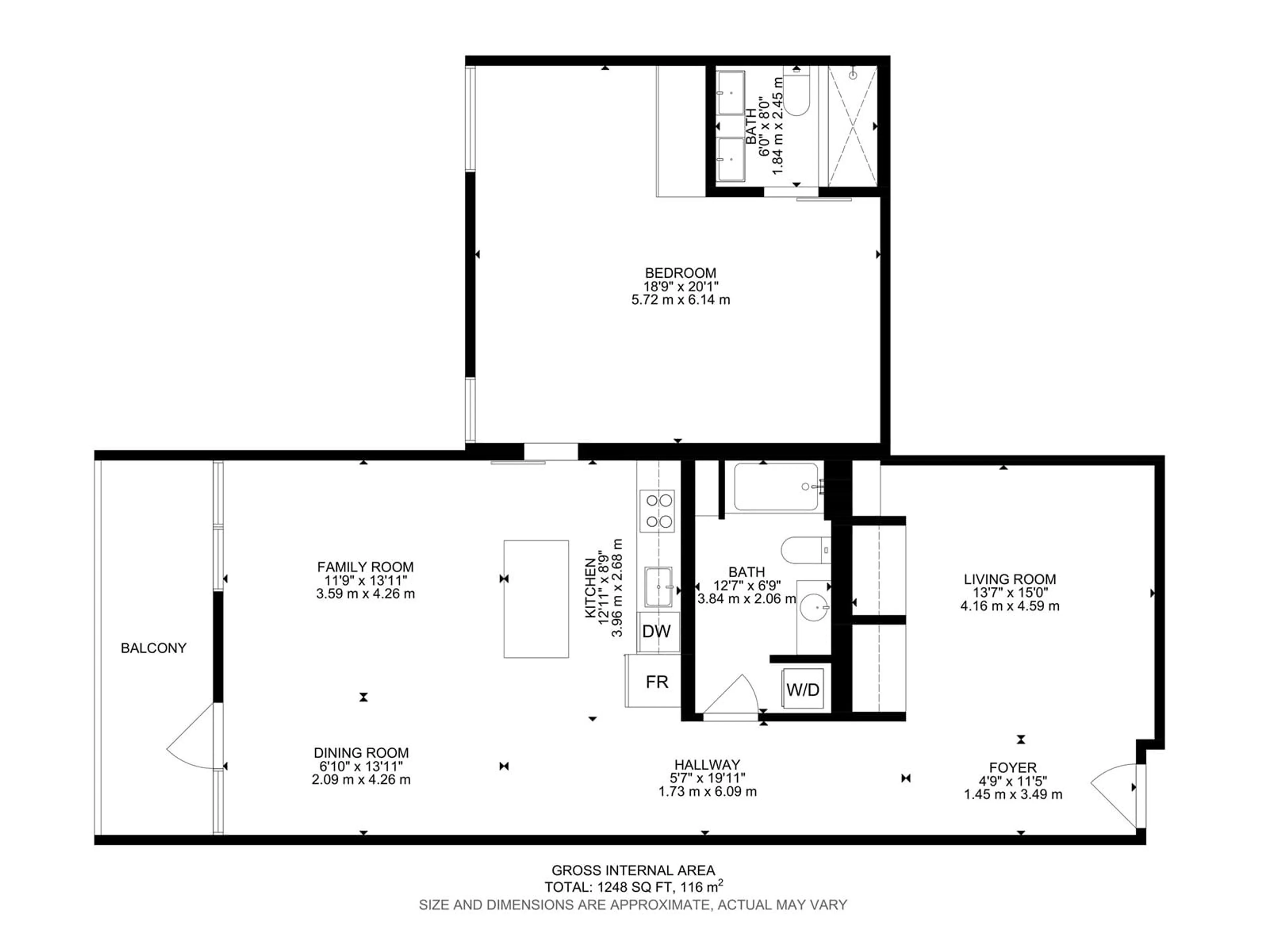 Floor plan for #220 10309 107 ST NW, Edmonton Alberta T5J1K3