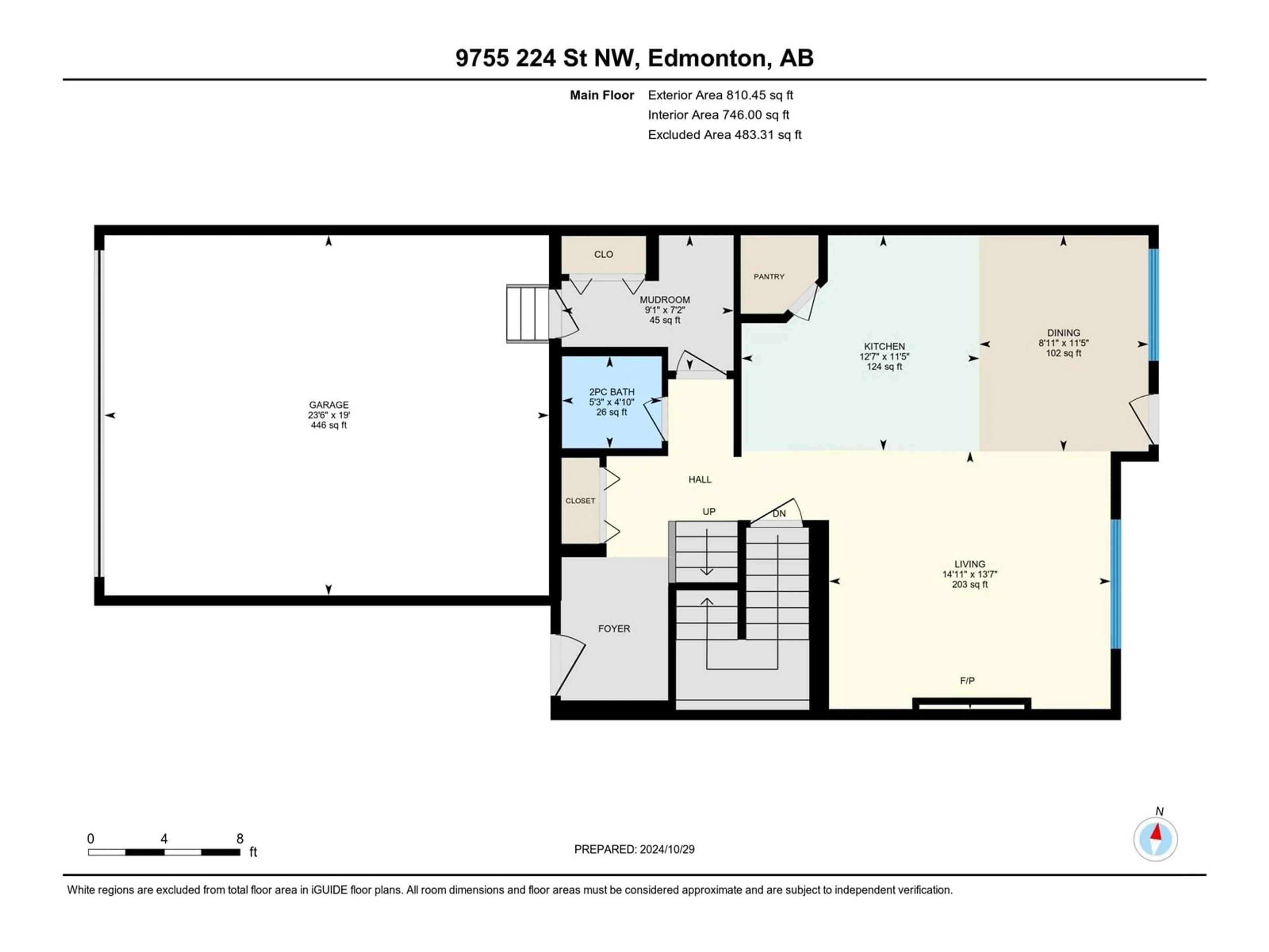 Floor plan for 9755 224 ST NW, Edmonton Alberta T5T7B8