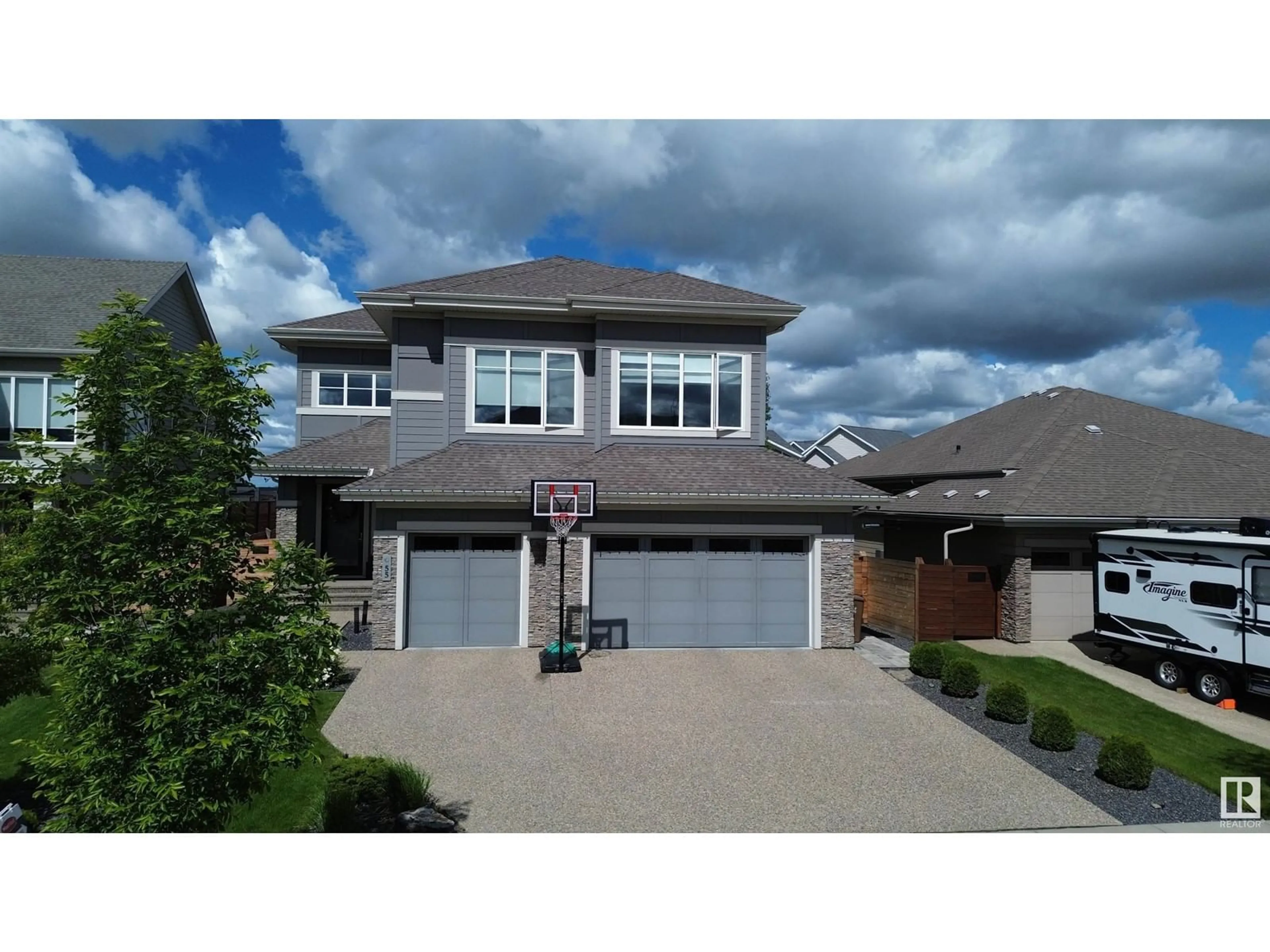 Frontside or backside of a home, the street view for 55 JACOBS CL, St. Albert Alberta T8N7S4