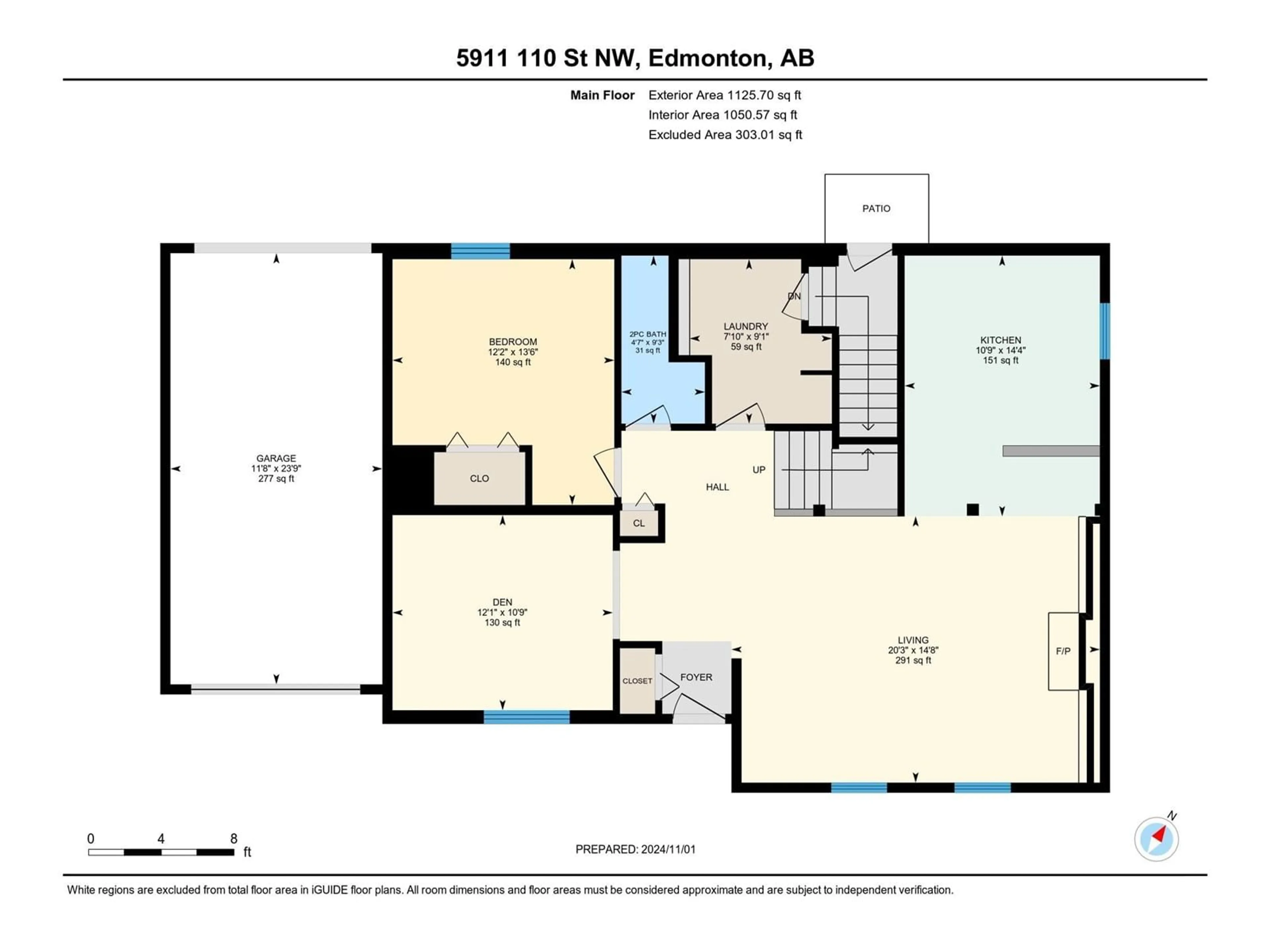 Floor plan for 5911 110 ST NW, Edmonton Alberta T6H3E4