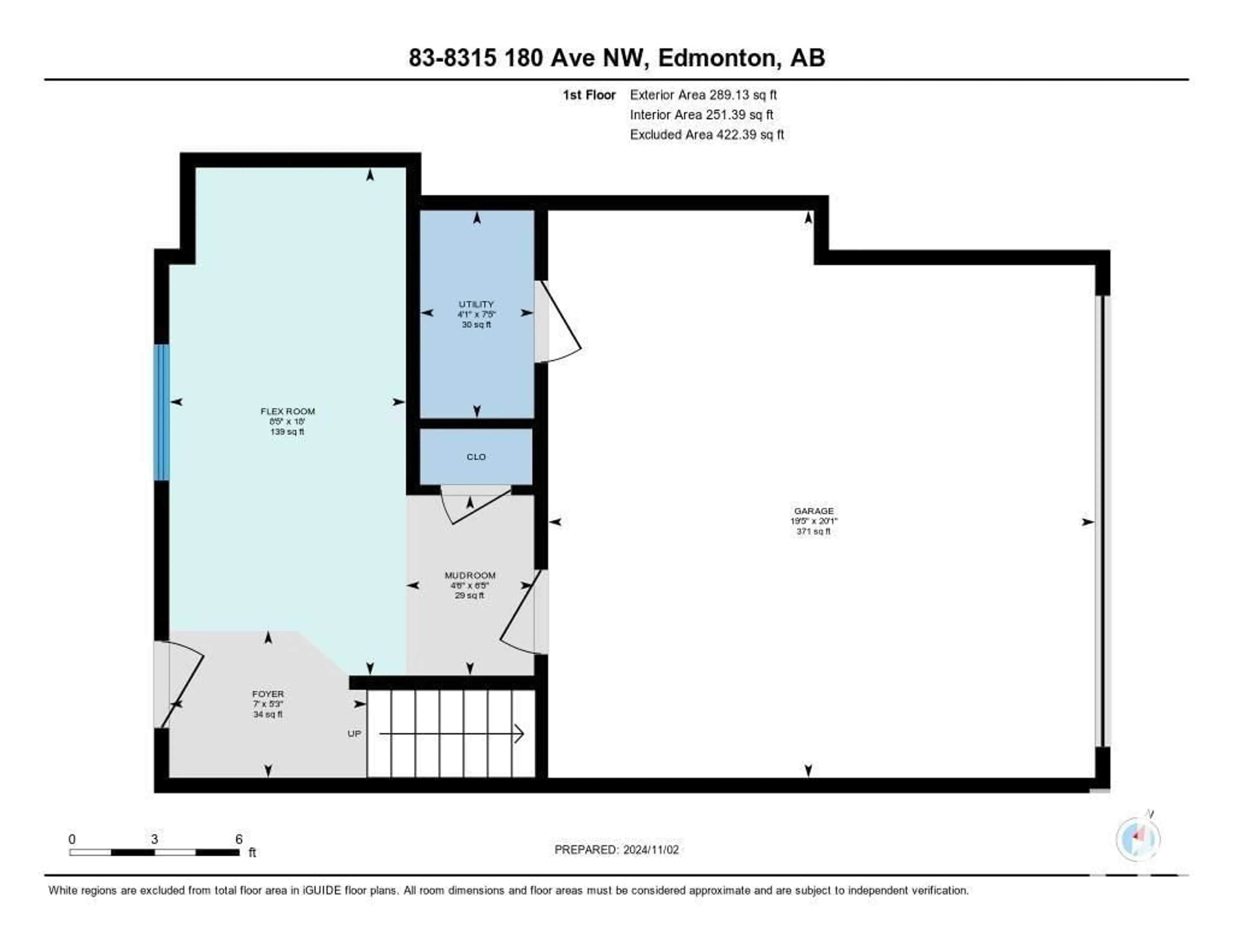 Floor plan for #83 8315 180 AV NW, Edmonton Alberta T5Z0J2