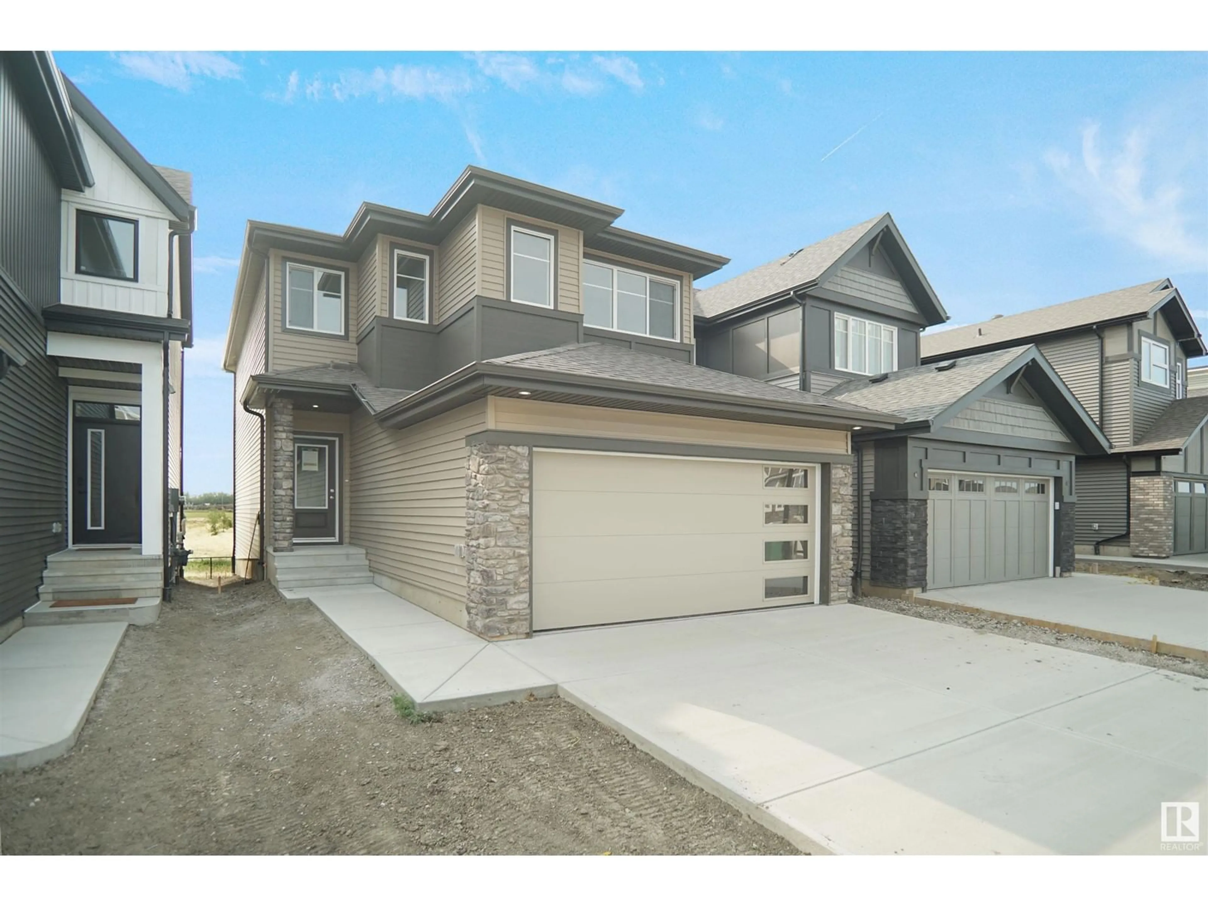 Frontside or backside of a home, the street view for 22 ENNS CO, Fort Saskatchewan Alberta T8L0Y8