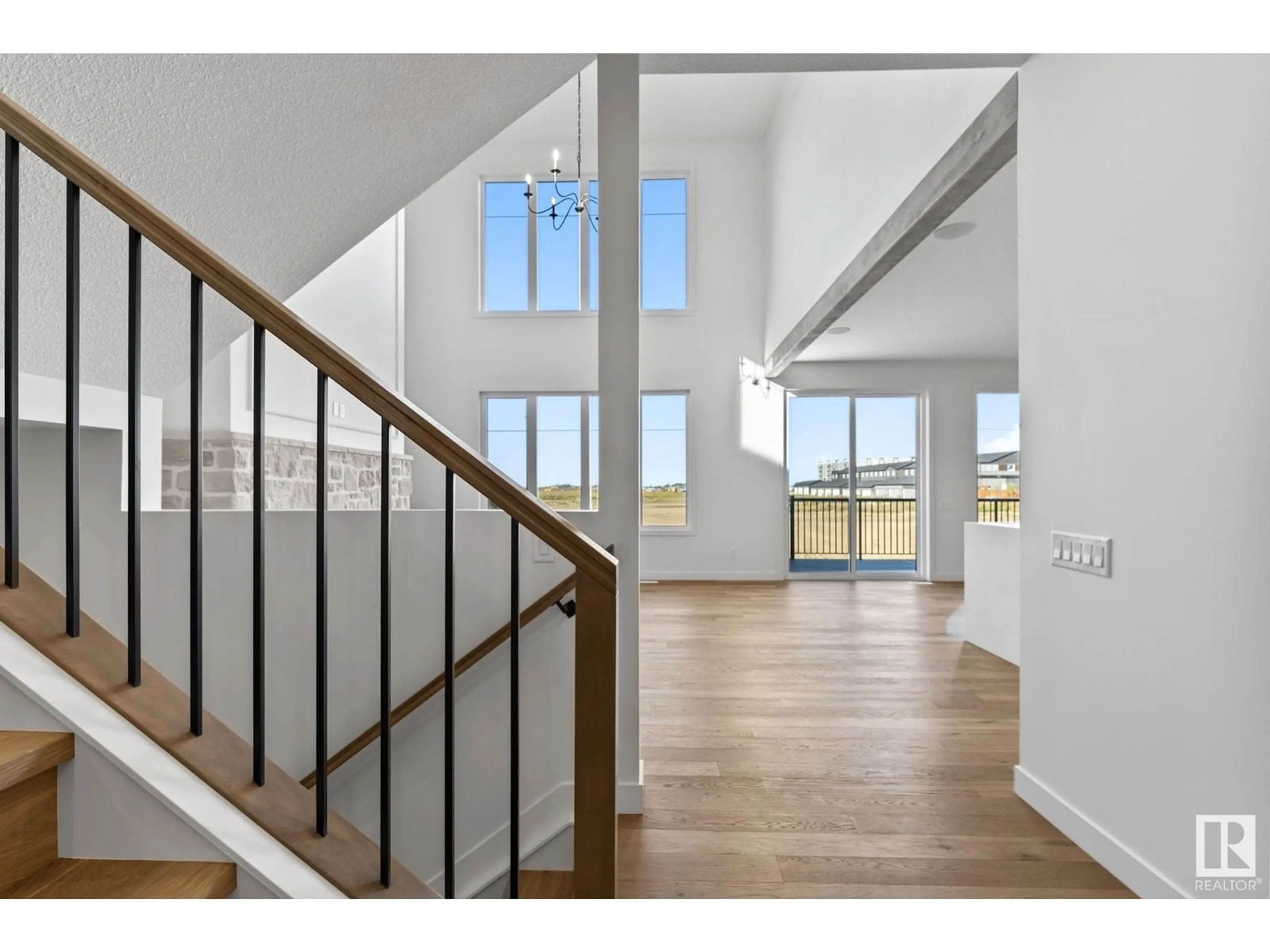 Indoor foyer, wood floors for 37 Rosewood WY, St. Albert Alberta T8N8B2