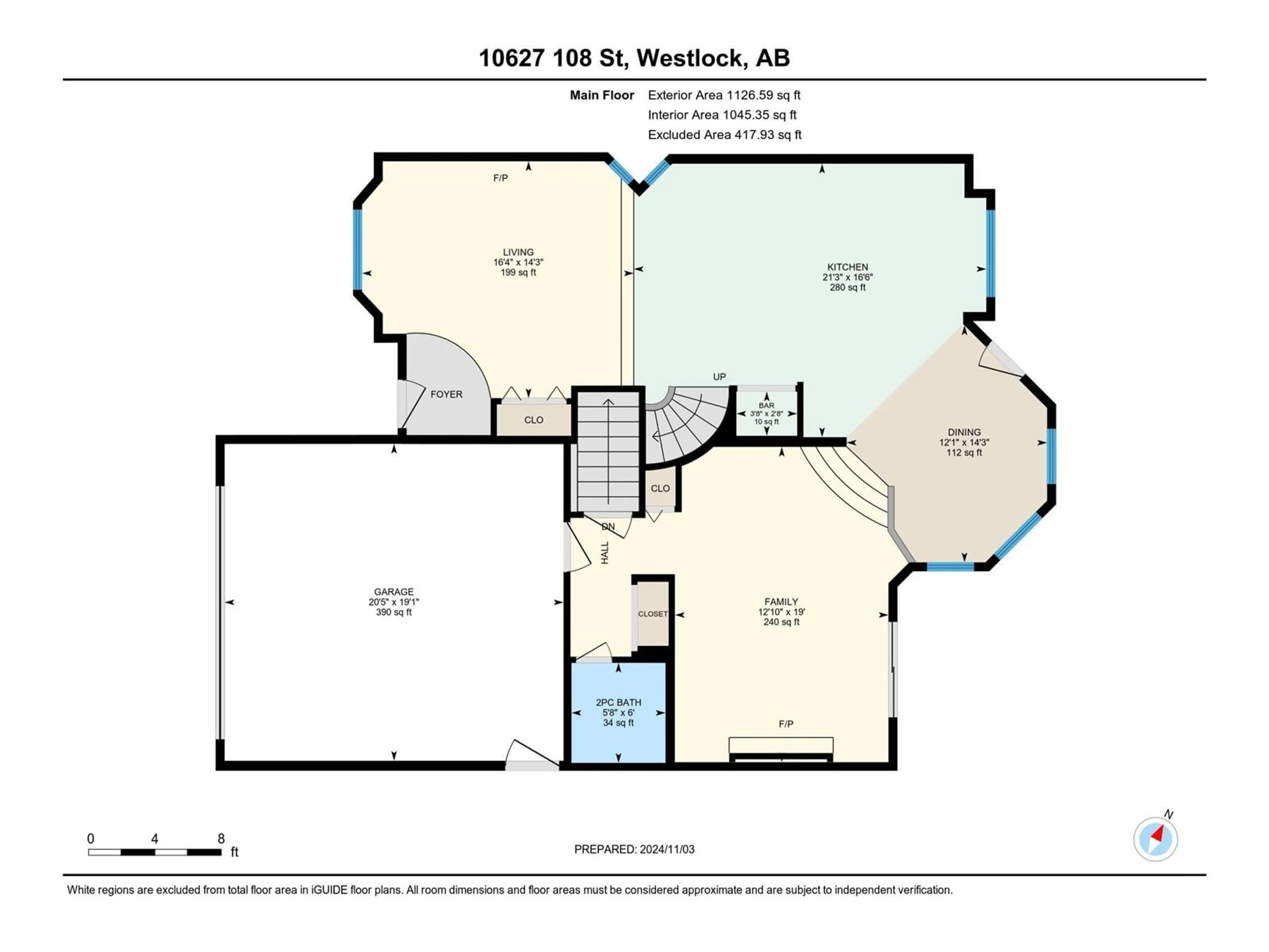 Floor plan for 10627 108 ST, Westlock Alberta T7P1E1