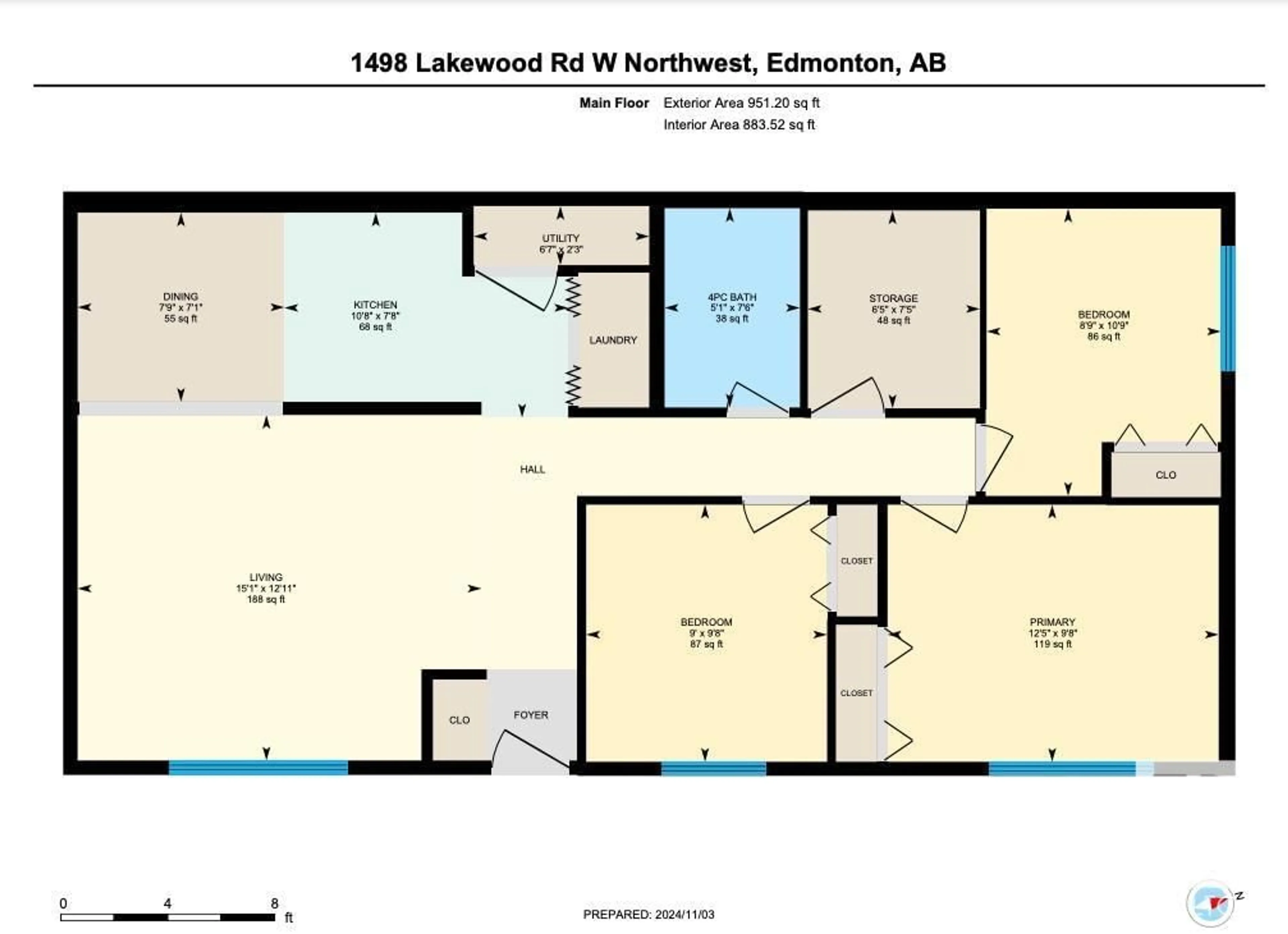 Floor plan for 1498 Lakewood RD NW NW, Edmonton Alberta T6K3M2