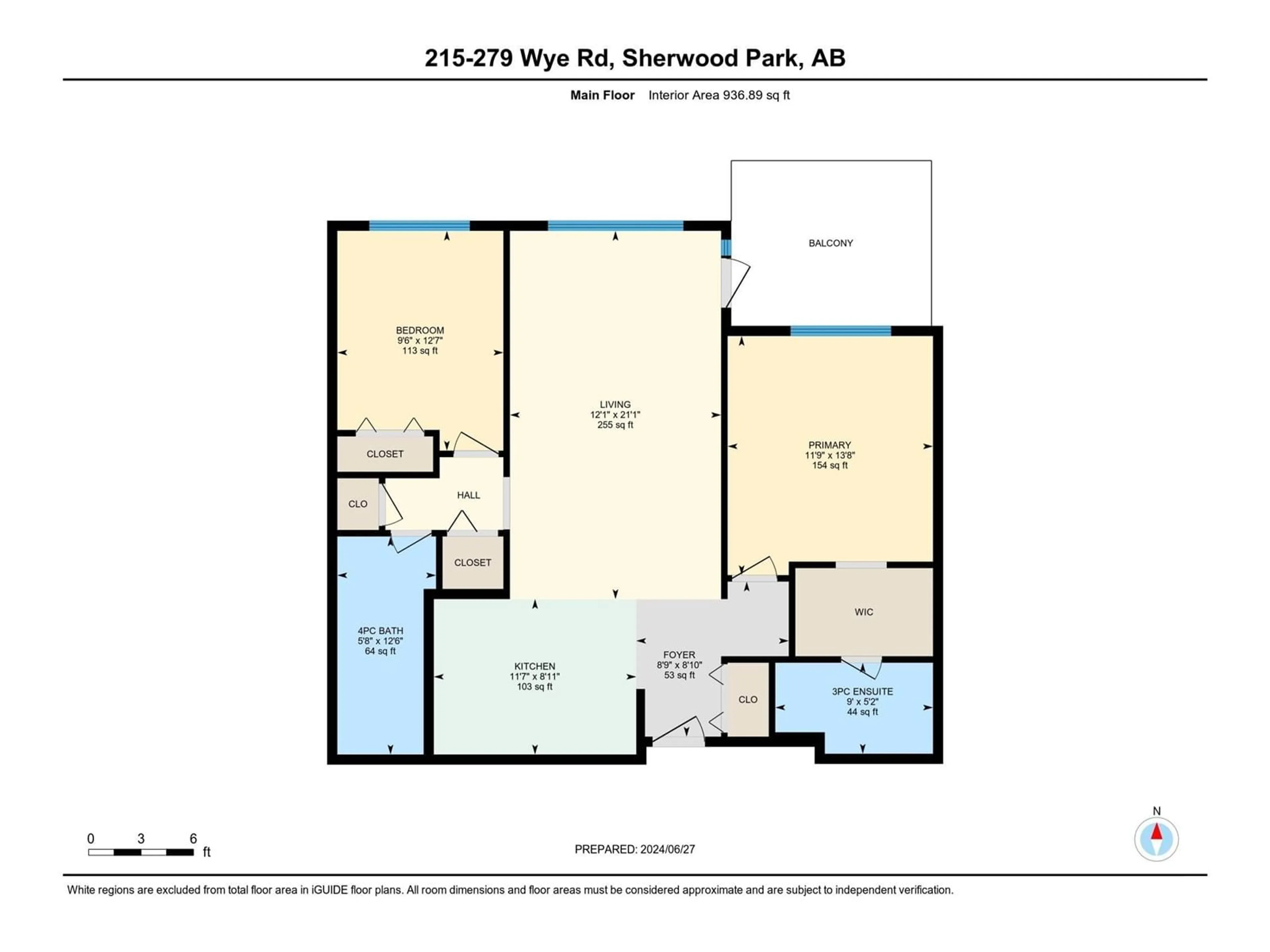 Floor plan for #215 279 WYE RD, Sherwood Park Alberta T8B0A7