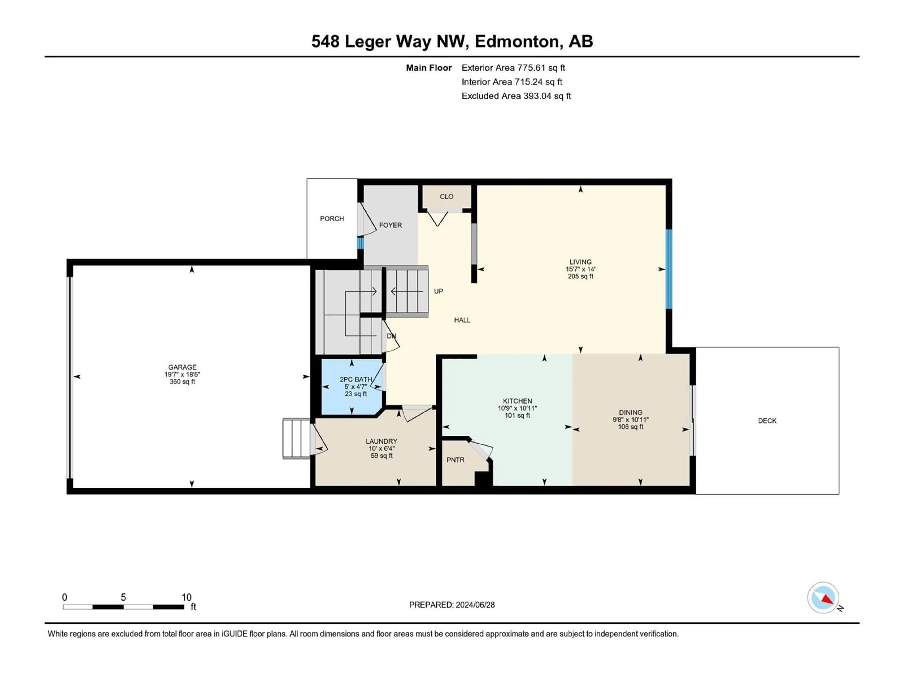 Floor plan for 548 LEGER WY NW, Edmonton Alberta T6R3T5