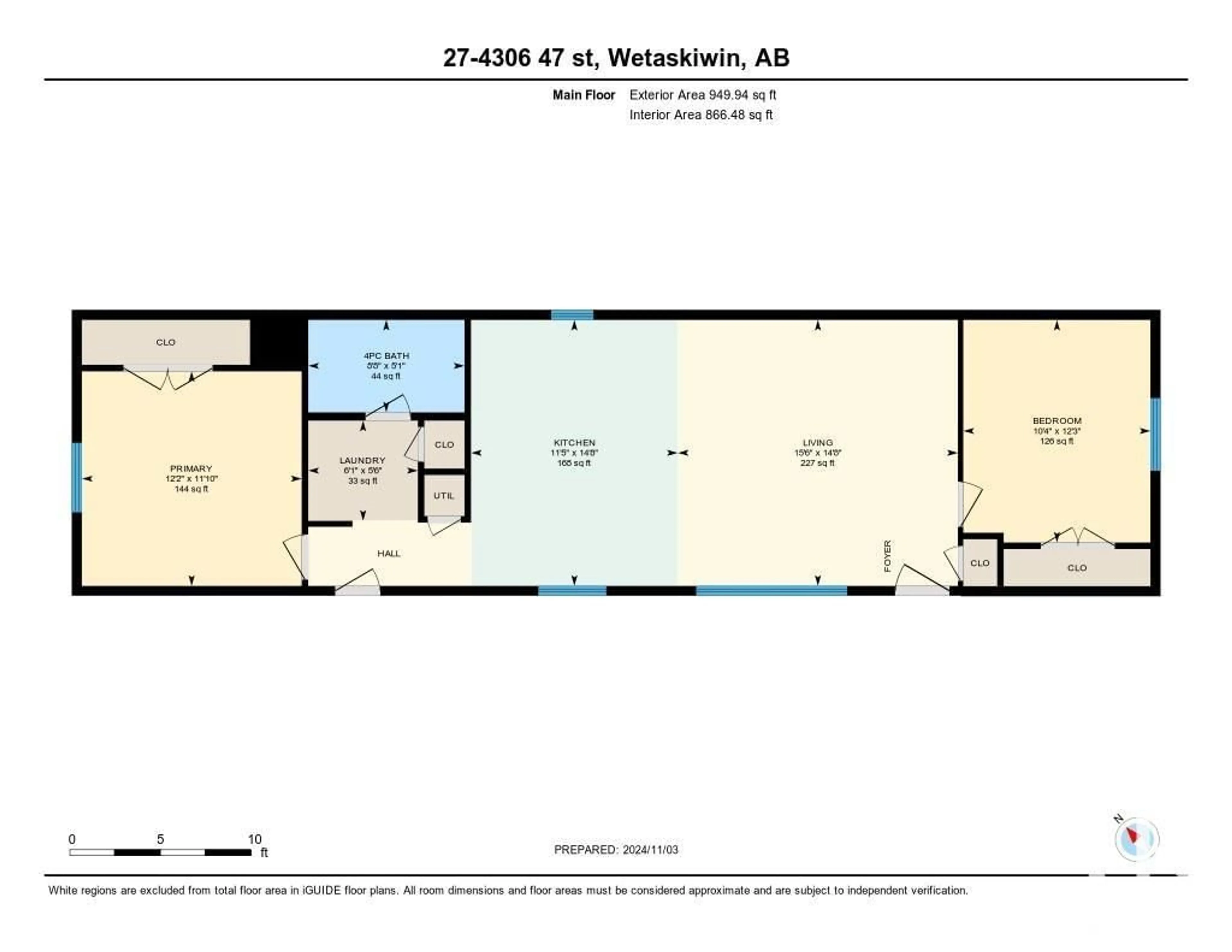 Floor plan for #27 4306 47 ST, Wetaskiwin Alberta T9A1W6