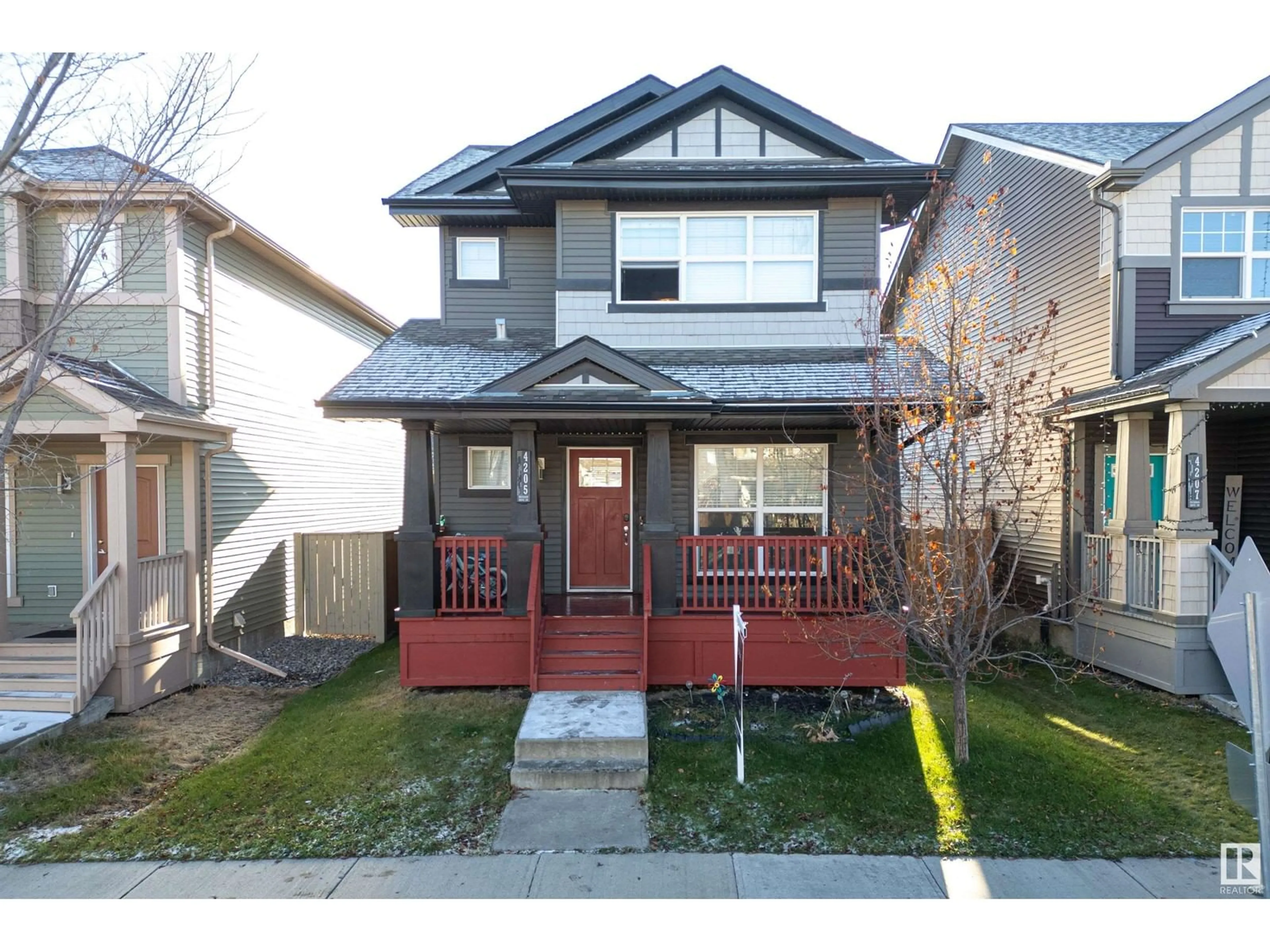 Frontside or backside of a home, the street view for 4205 Orchards DR SW, Edmonton Alberta T6X1N9