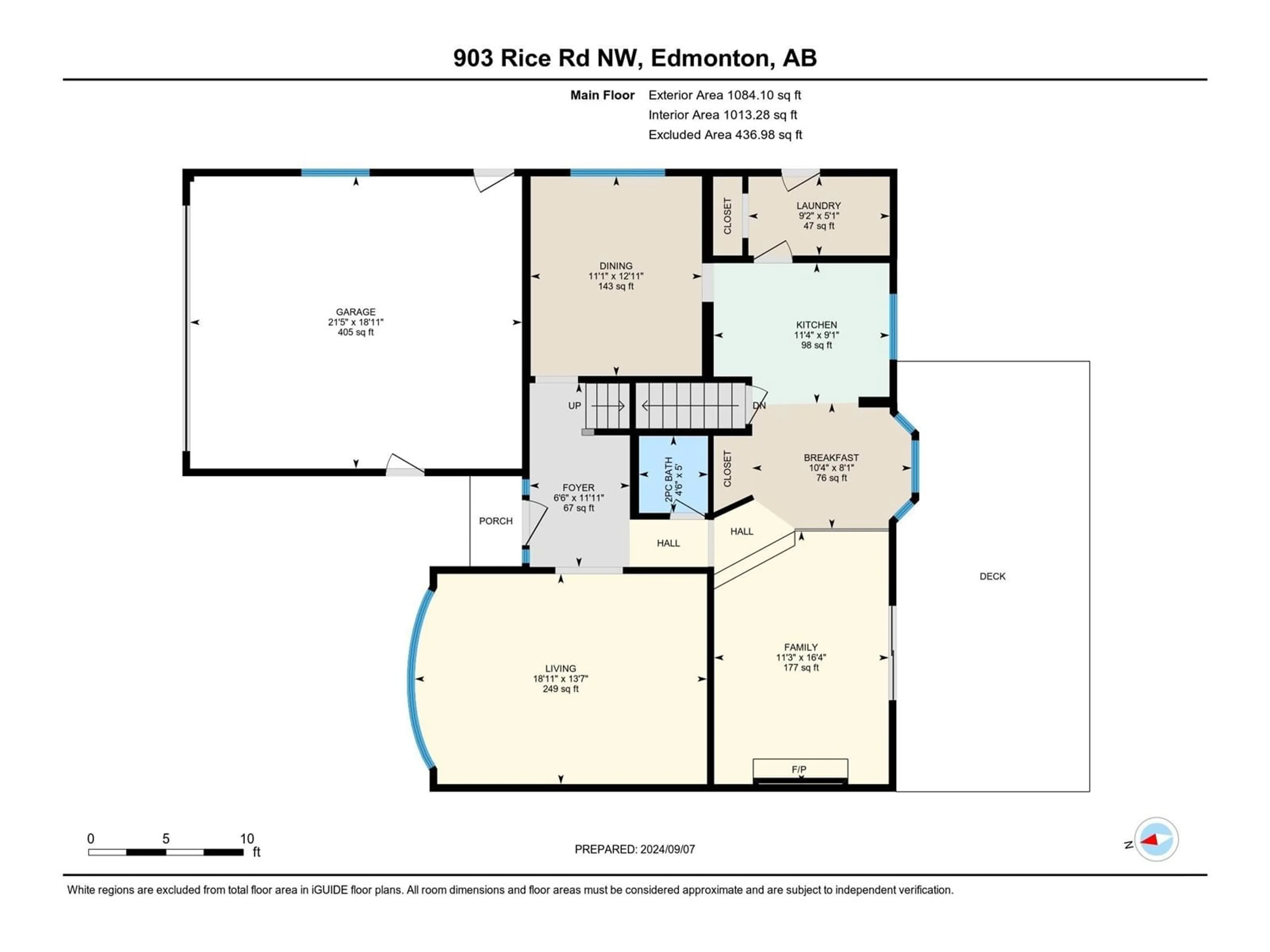 Floor plan for 903 RICE RD NW, Edmonton Alberta T6R1B1