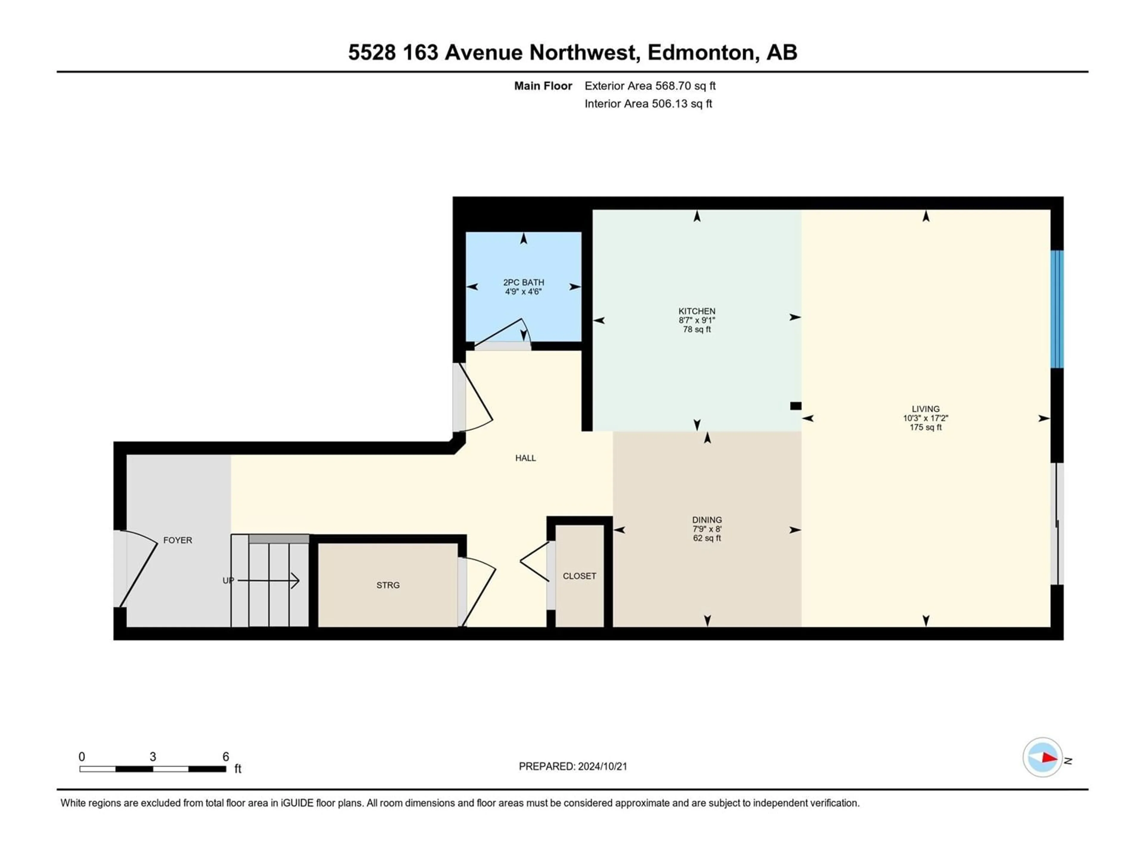 Floor plan for 5528 163 AV NW, Edmonton Alberta T5E4P1