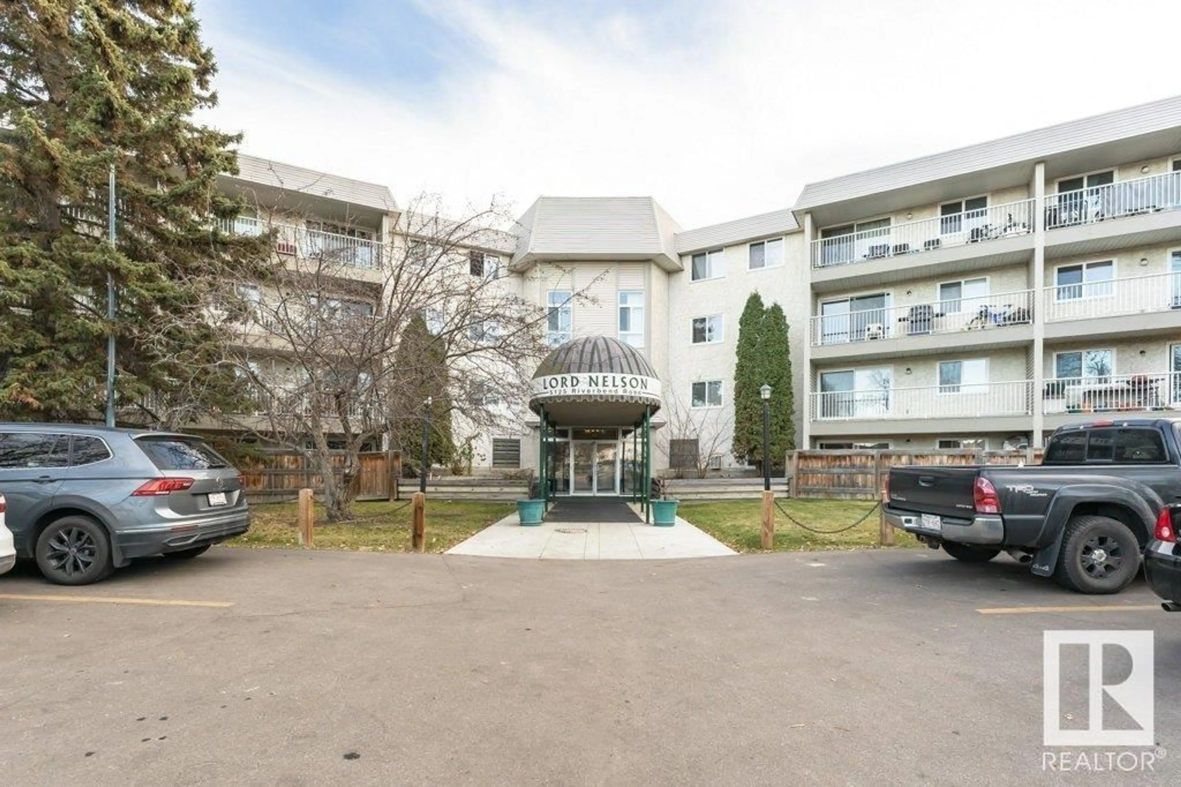 A pic from exterior of the house or condo, the front or back of building for #308 5125 RIVERBEND RD NW, Edmonton Alberta T6H2K5