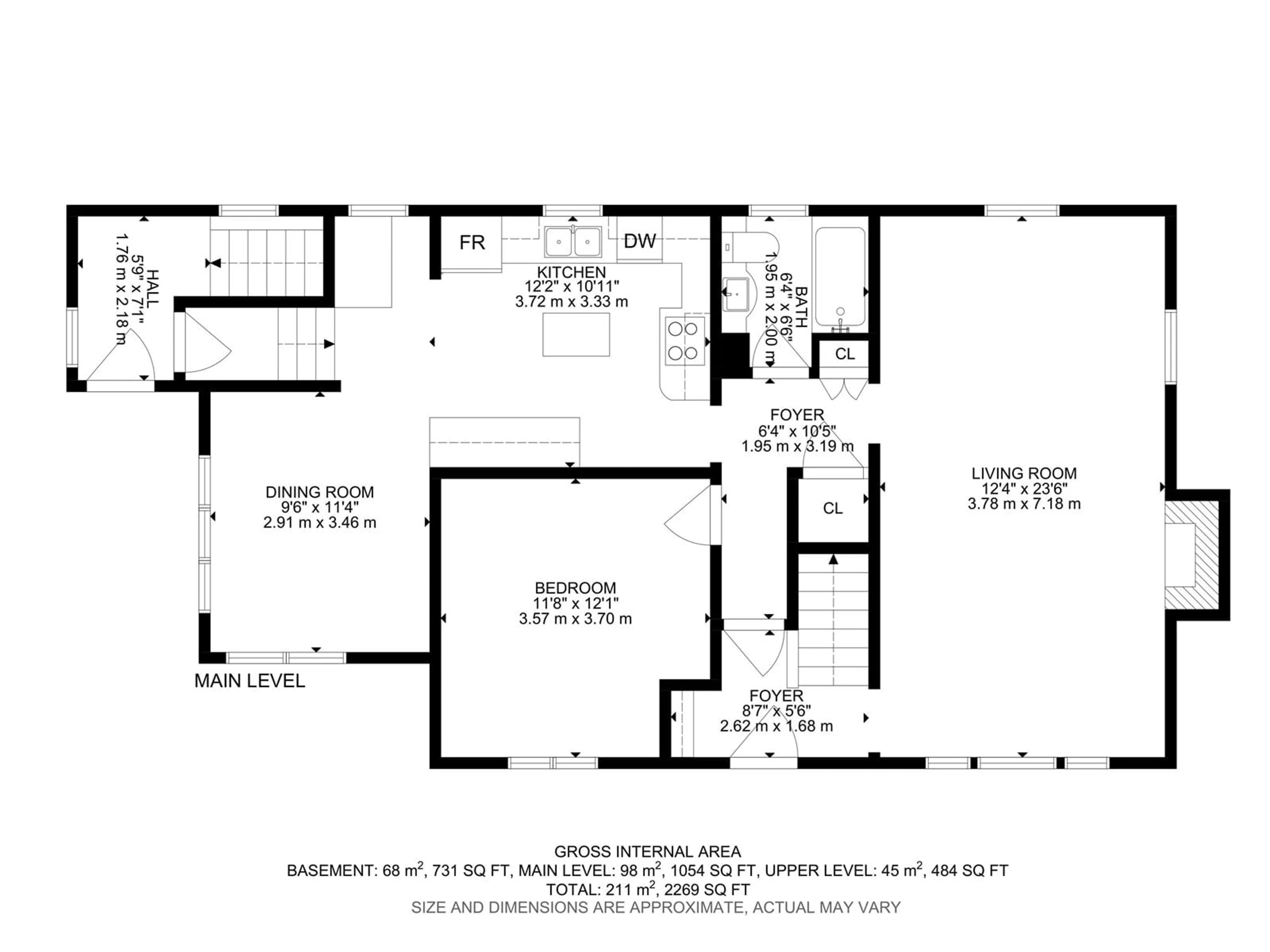 Floor plan for 7505 111 ST NW, Edmonton Alberta T6G1H2