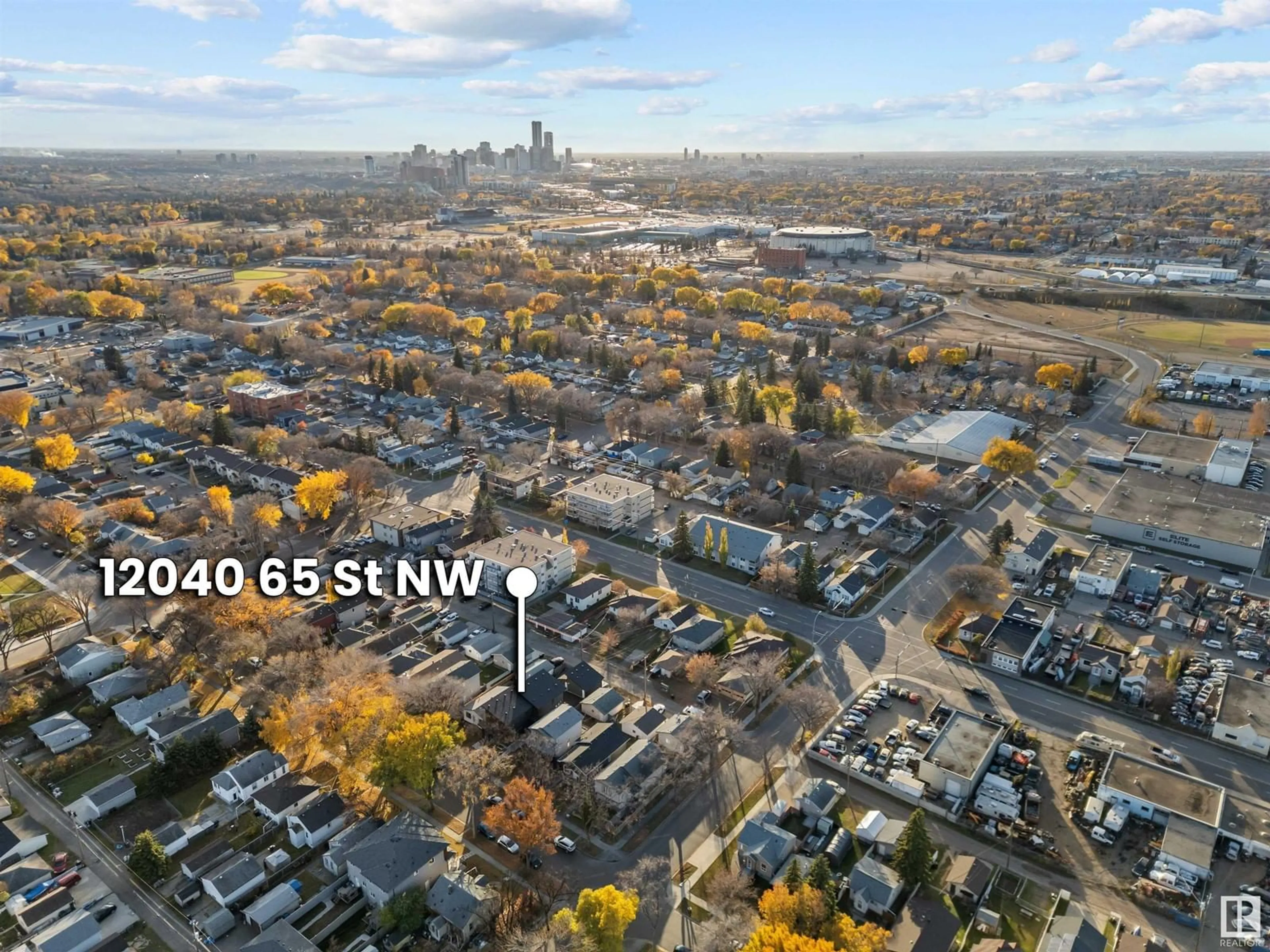 A pic from exterior of the house or condo, the street view for 12016 63 ST NW, Edmonton Alberta T5W4G4