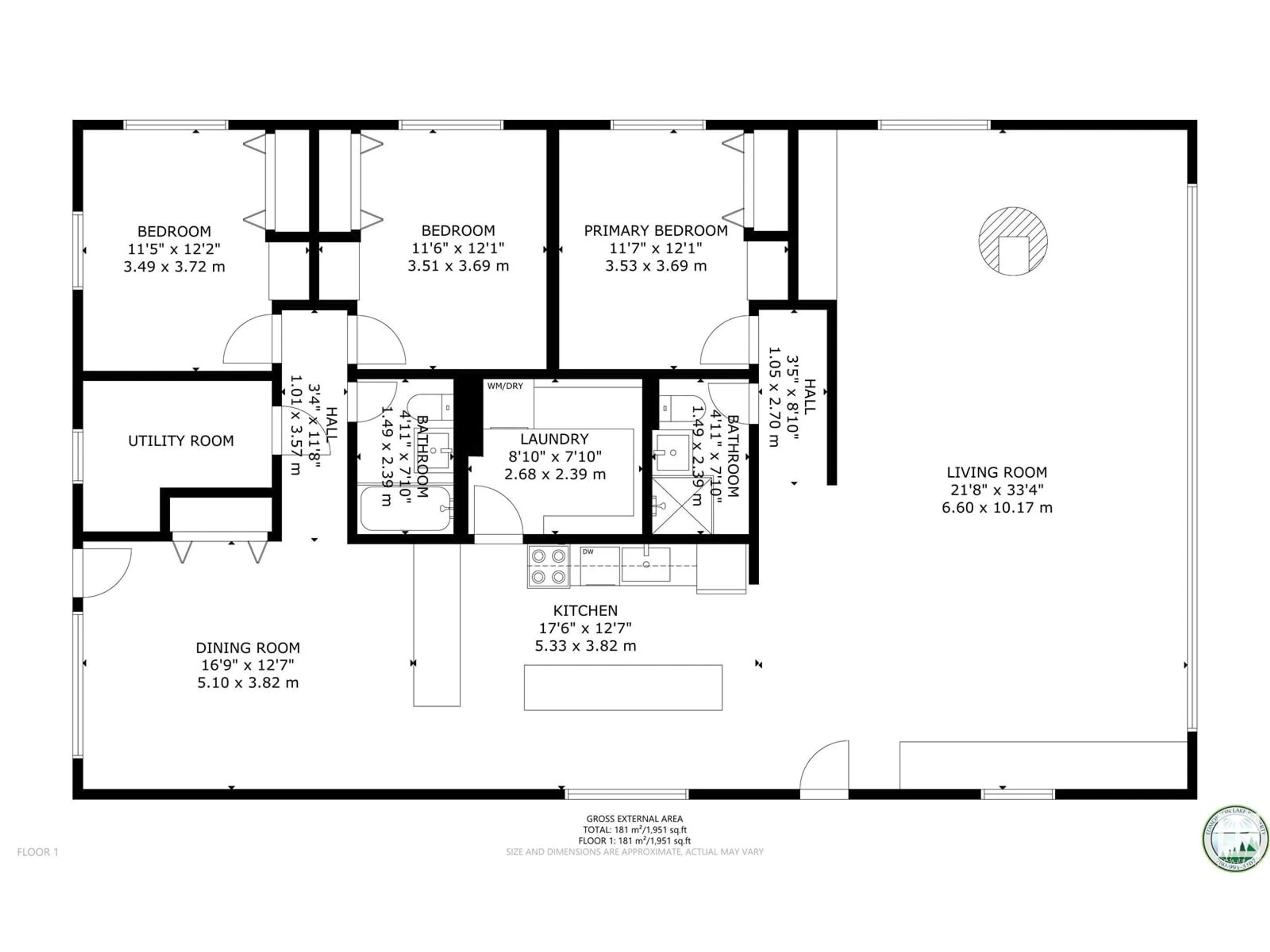 Floor plan for 129 1 AV S, Rural Parkland County Alberta T0E2B0