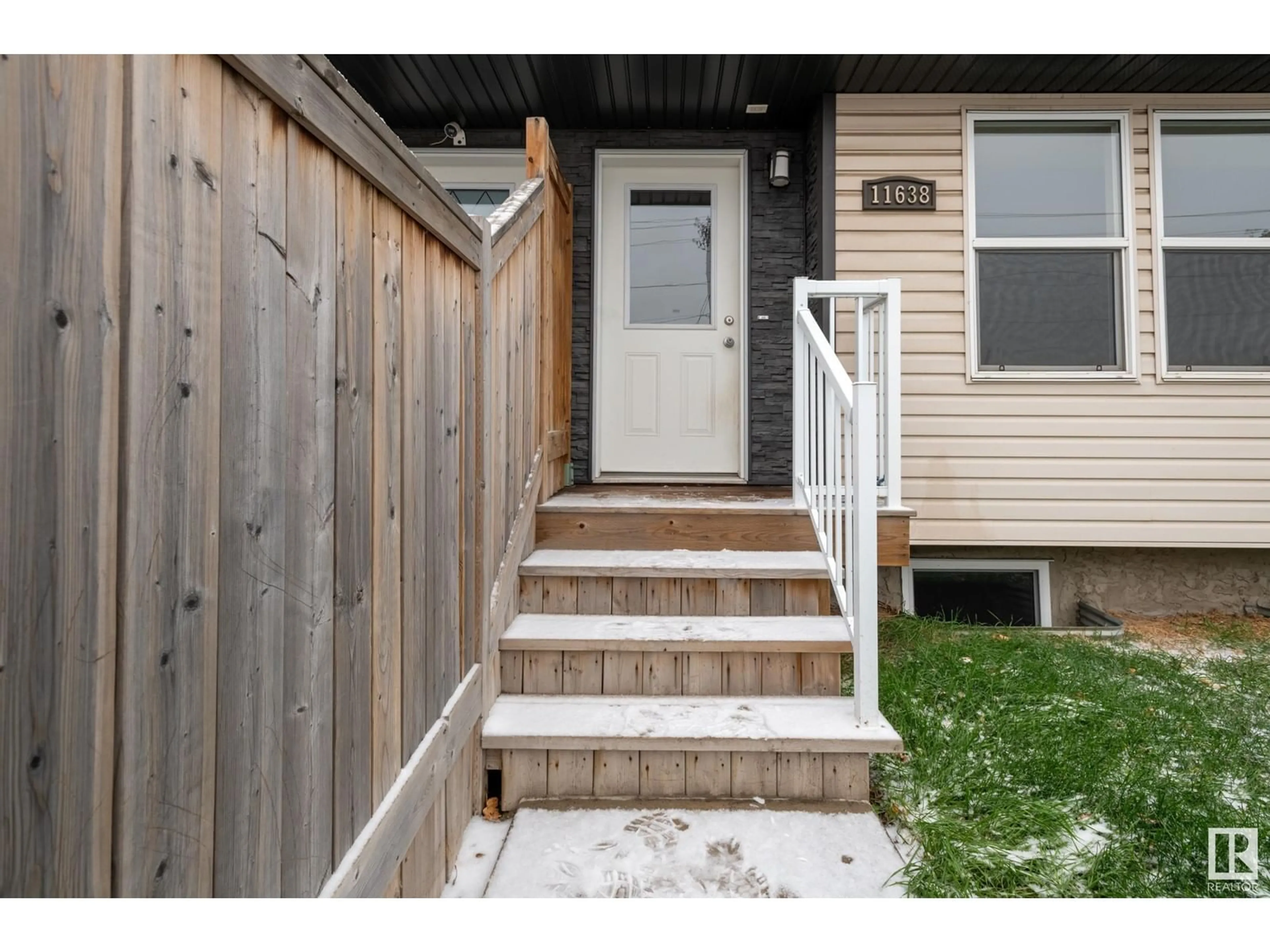 Frontside or backside of a home, the fenced backyard for 11638 80 ST NW, Edmonton Alberta T5B2N2