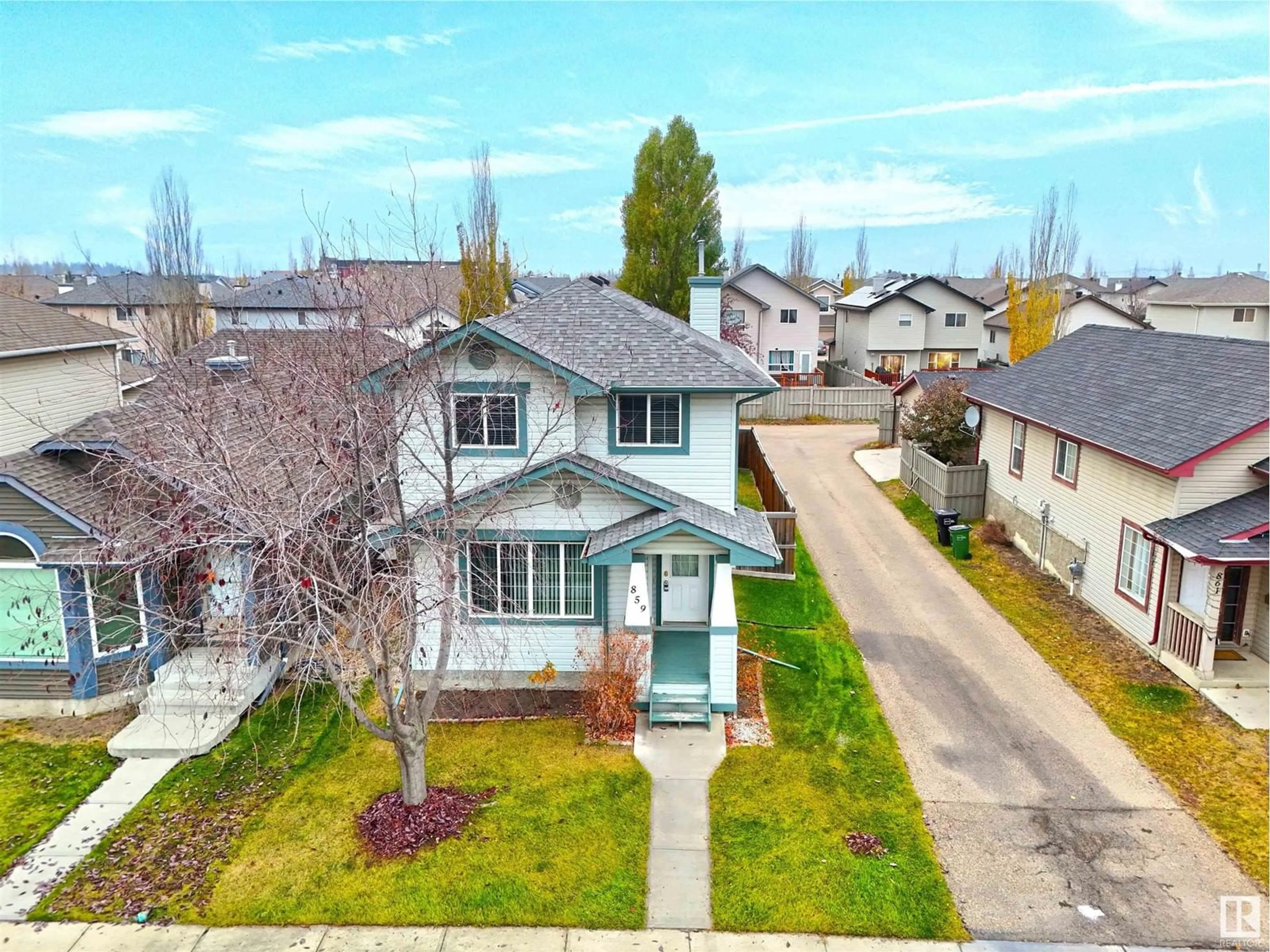 Frontside or backside of a home, the street view for 859 MCALLISTER CR SW, Edmonton Alberta T6K1W4