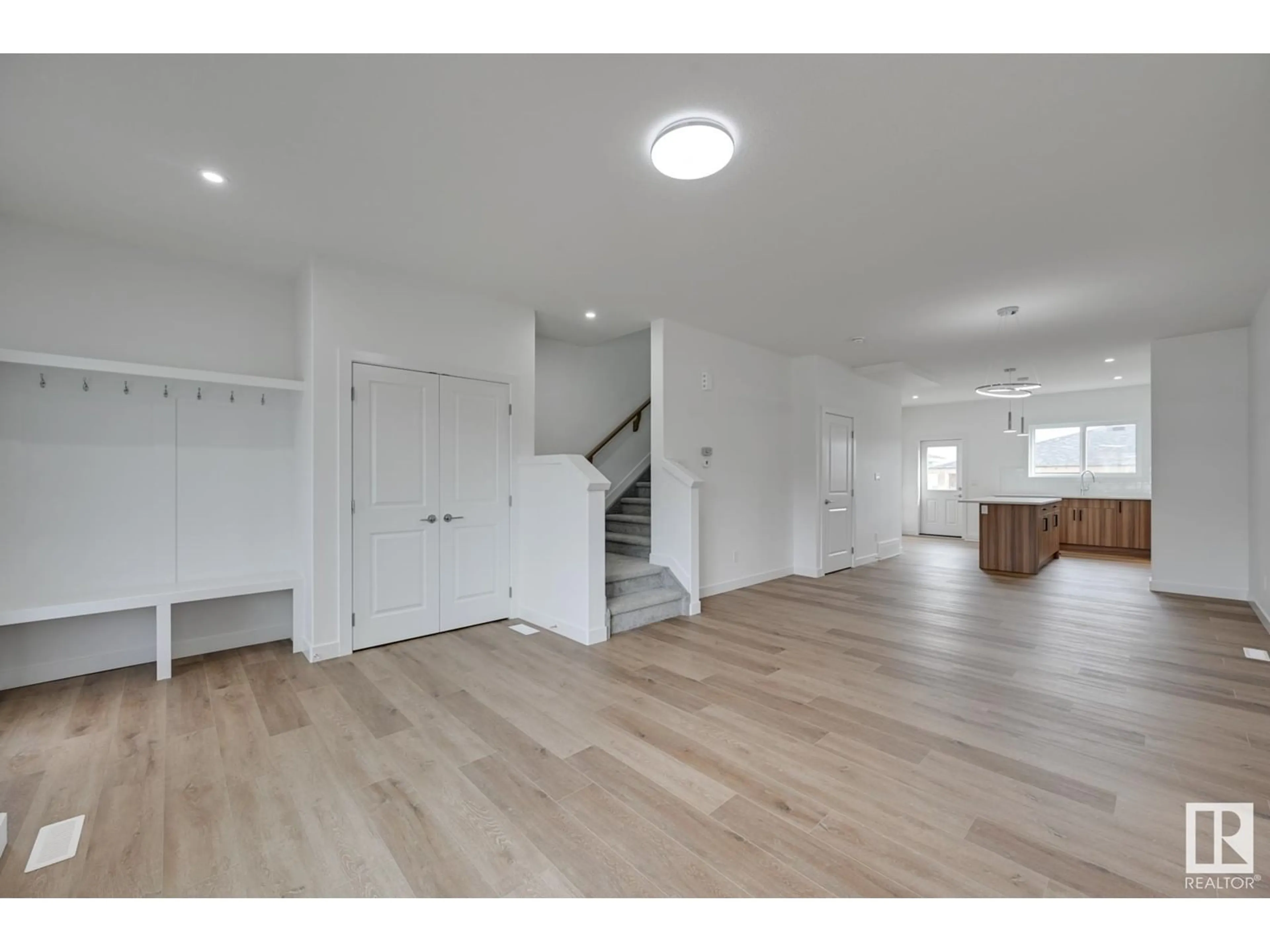 Indoor entryway, wood floors for 130 Castilian BV, Sherwood Park Alberta T8H3A6