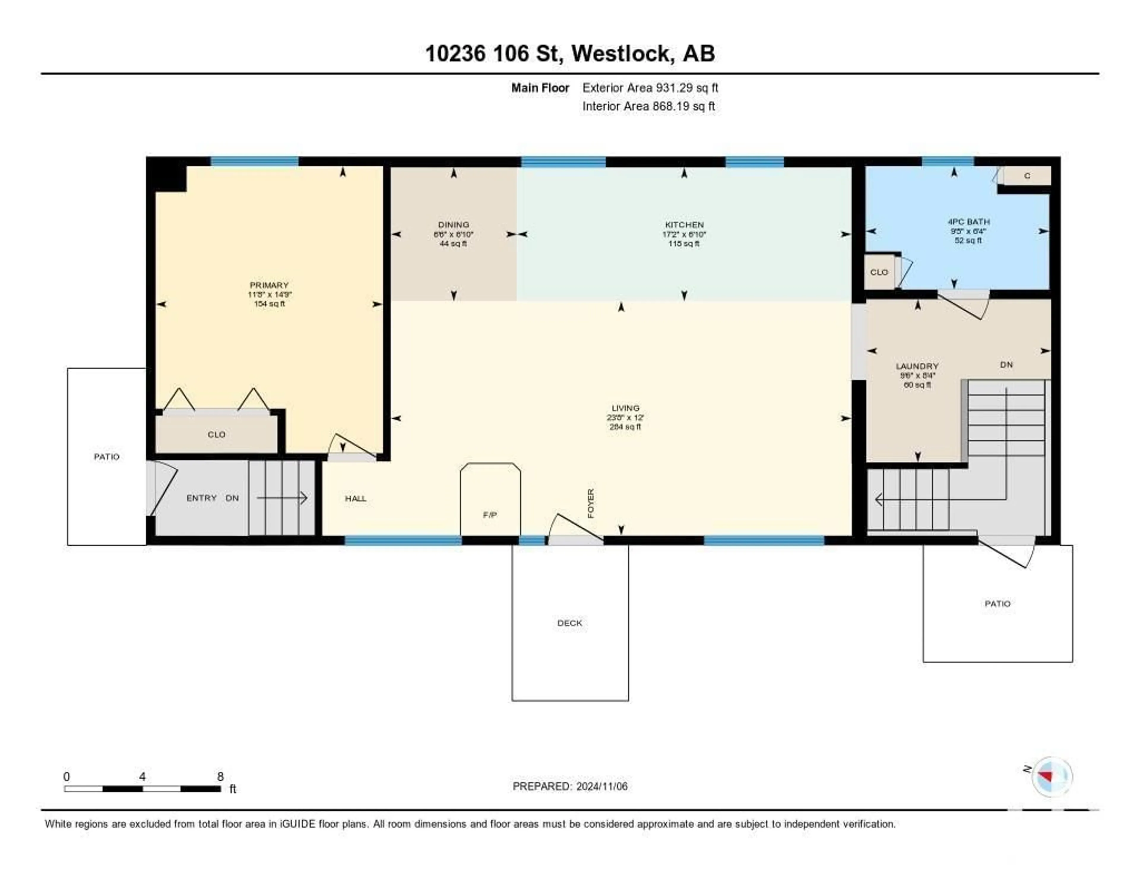 Floor plan for 10236 106 ST, Westlock Alberta T7P1W7