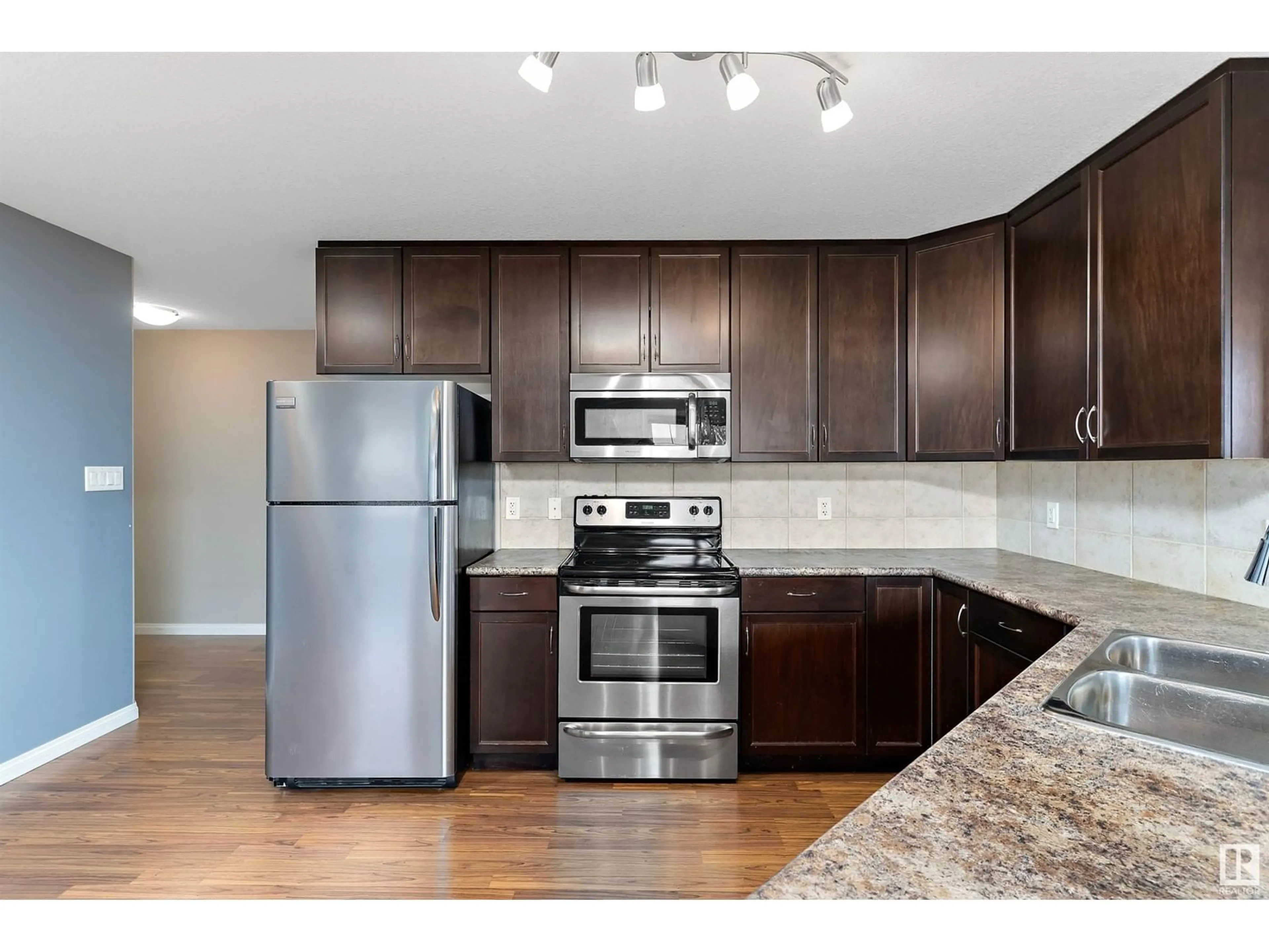 Standard kitchen, wood floors, mountain for #221 1204 156 ST NW, Edmonton Alberta T6R0R6