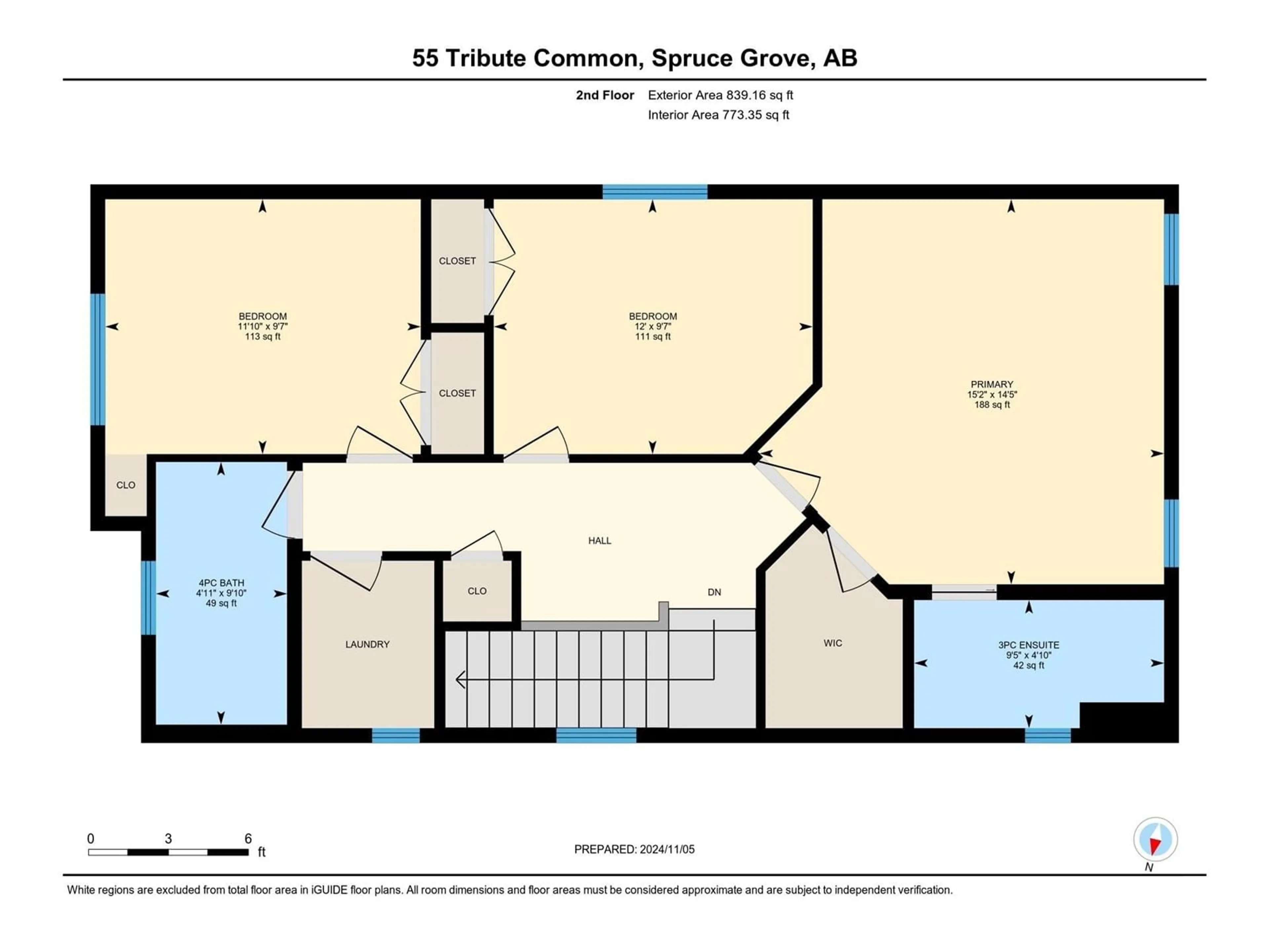 Floor plan for 55 TRIBUTE CM, Spruce Grove Alberta T7X0W6